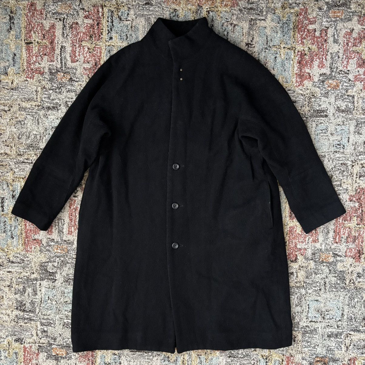 stand fall collar coat wool blend over Suzuki Takayuki