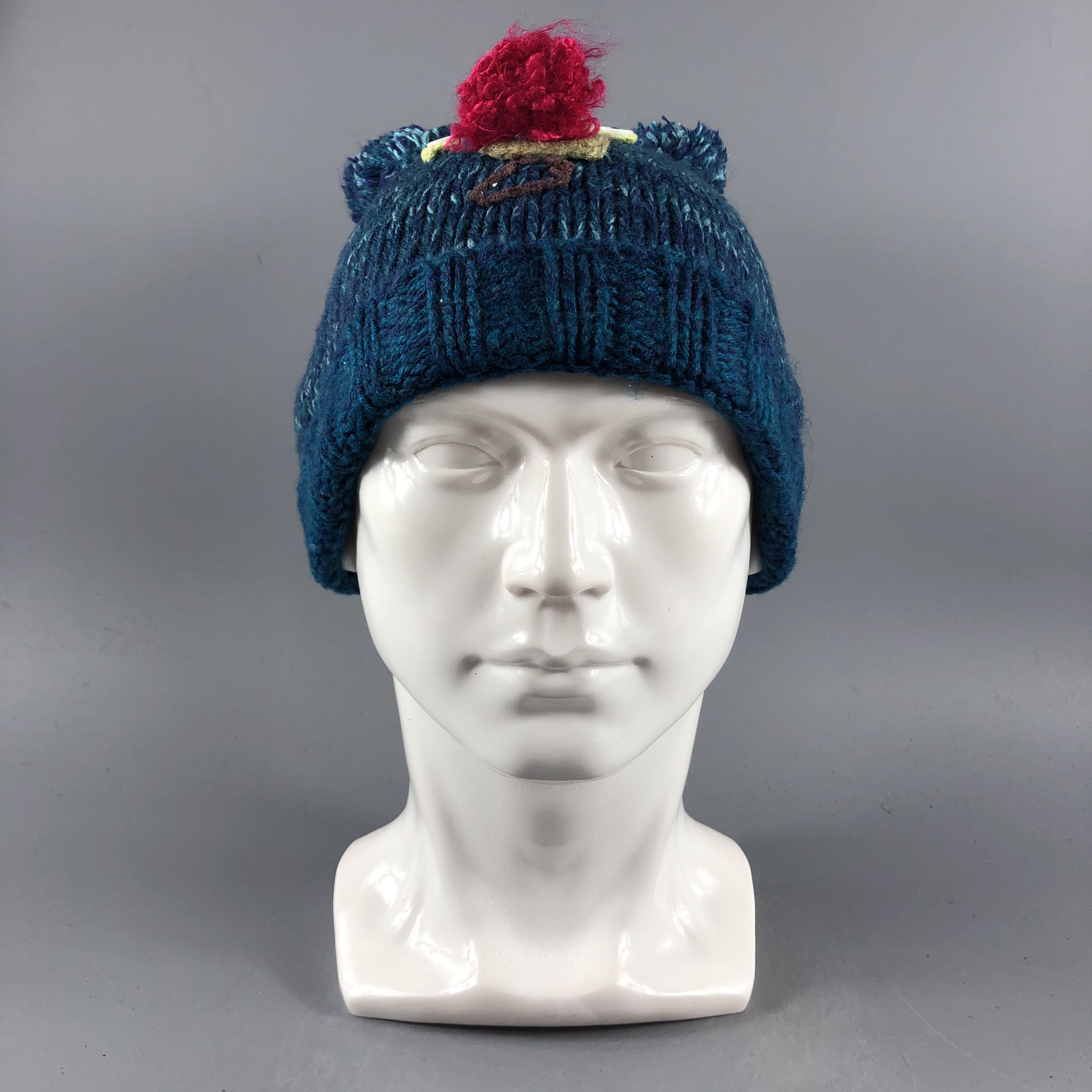 Other × Vintage Animal Face Knit Beanie Snow Hat Snow Cap -D168 Size ONE SIZE - 2 Thumbnail