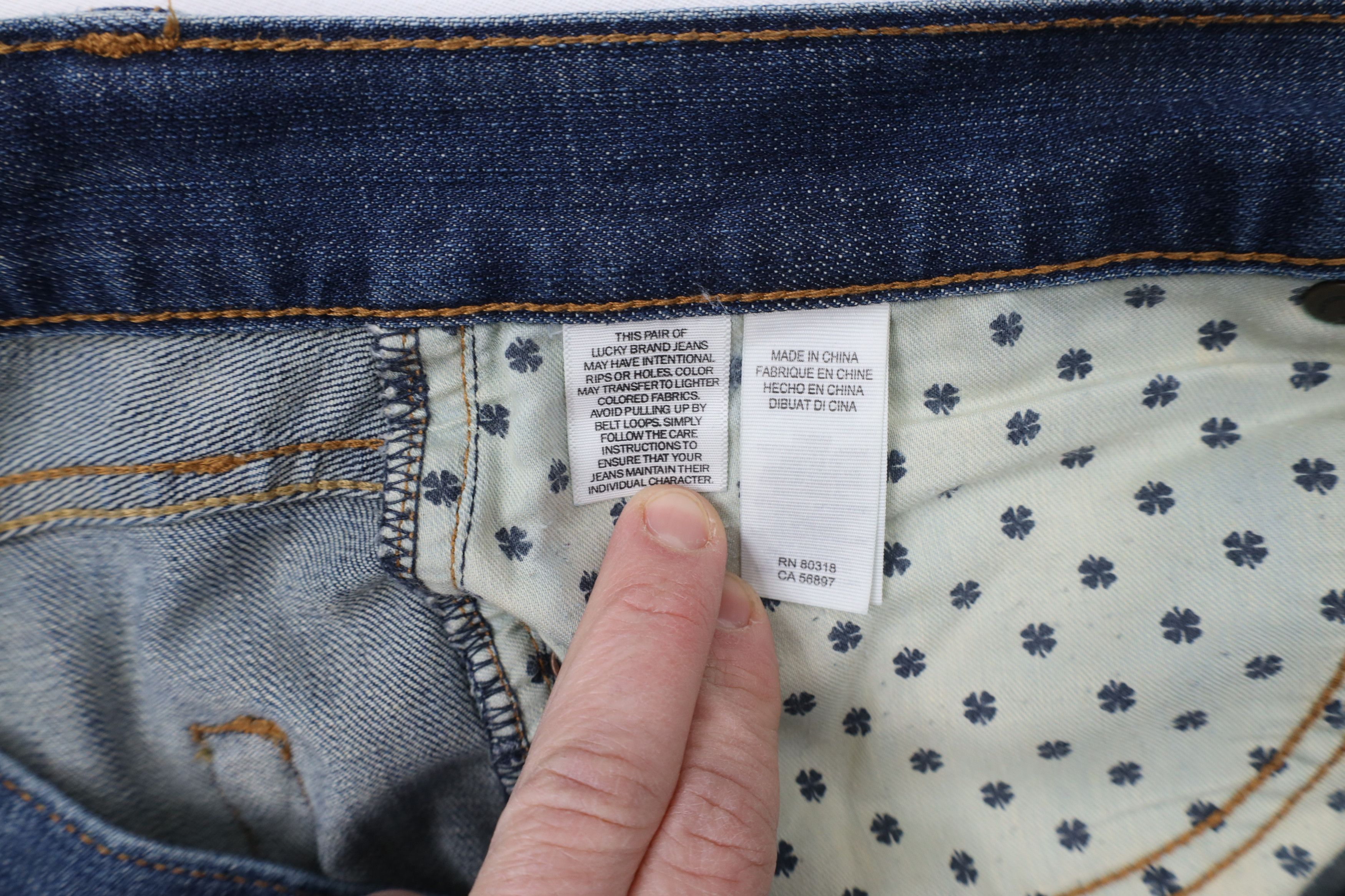 Lucky Brand × Vintage Vintage Y2K Lucky Brand 221 Straight Leg Denim Jeans Blue Size US 36 / EU 52 - 8 Thumbnail