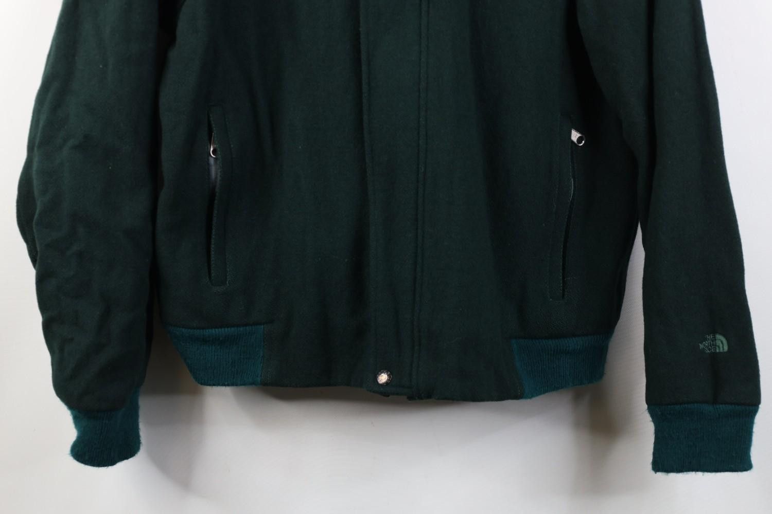 The North Face Vintage 80s 90s The North Face Wool Bomber Jacket Green USA Size US L / EU 52-54 / 3 - 3 Thumbnail