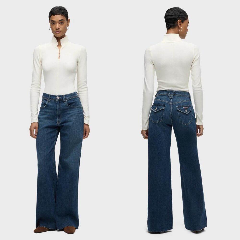 Hudson NWT New $145 Hudson Long Sleeve Hook & Eye Ecru Bodysuit Si Size L / US 10 / IT 46 - 1 Thumbnail