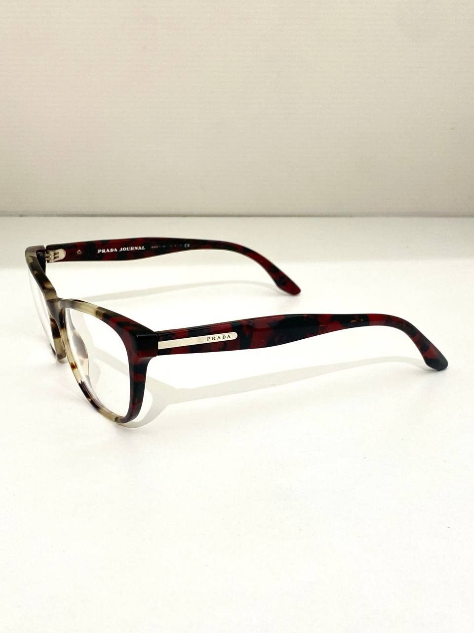 Prada Prada Logo Jacquard Retro Cat Eye Vintage Eyeglasses Y2K Size ONE SIZE - 4 Thumbnail