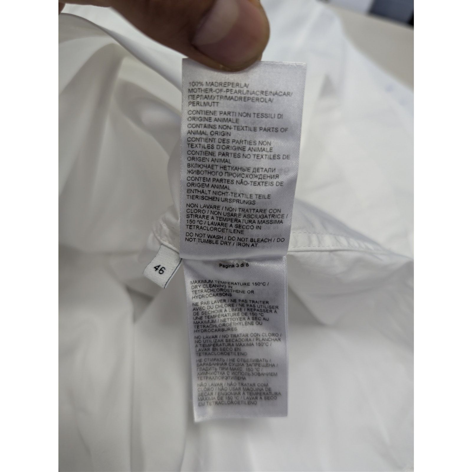 Bottega Veneta o1rshd1 Compact Cotton Button-Up Shirt in Optic White Size US S / EU 44-46 / 1 - 18 Thumbnail