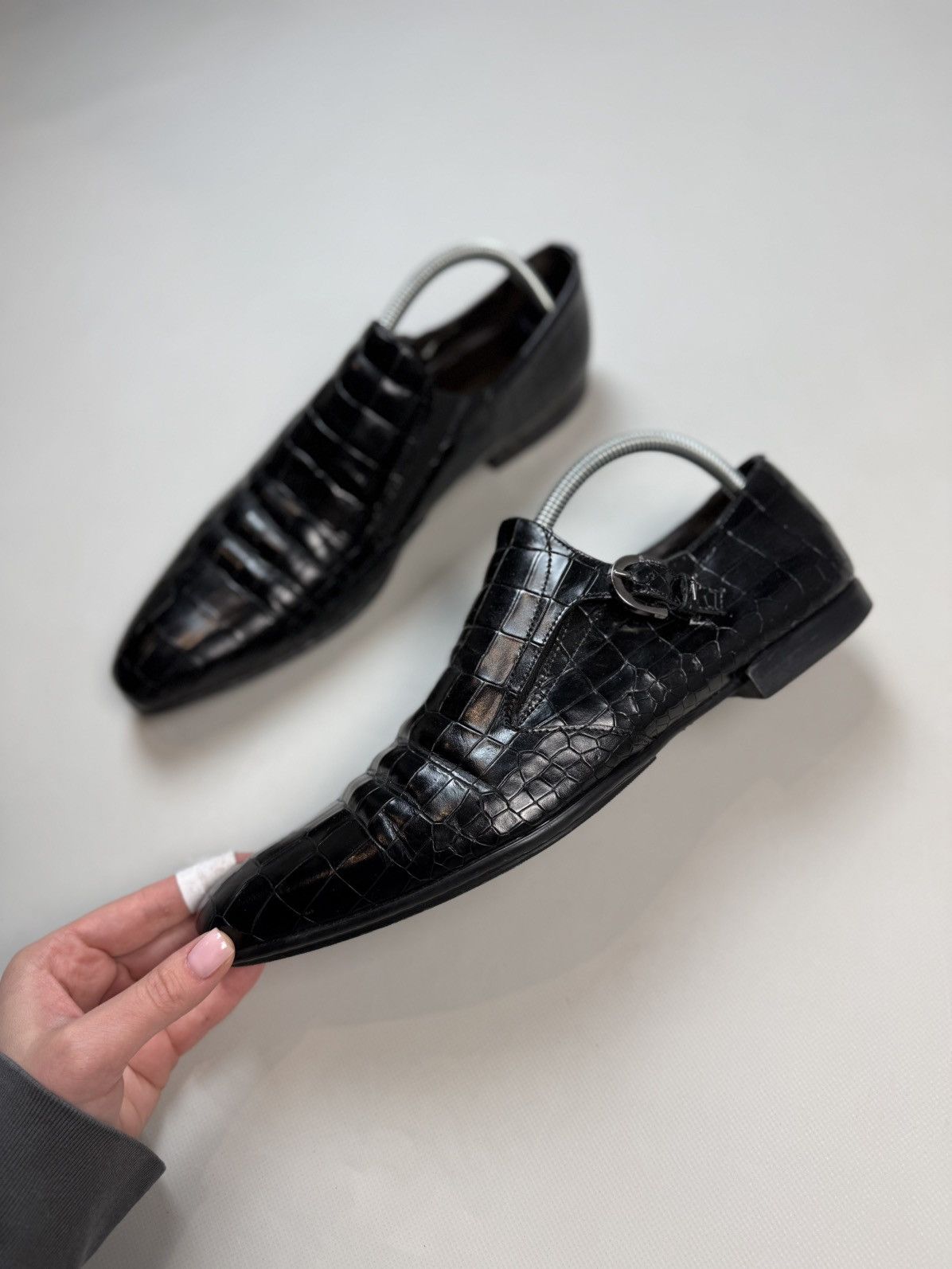 Other Cesare Paciotti Crocodile Leather Monk Strap Dress Shoes Size US 9 / EU 42 - 14 Thumbnail