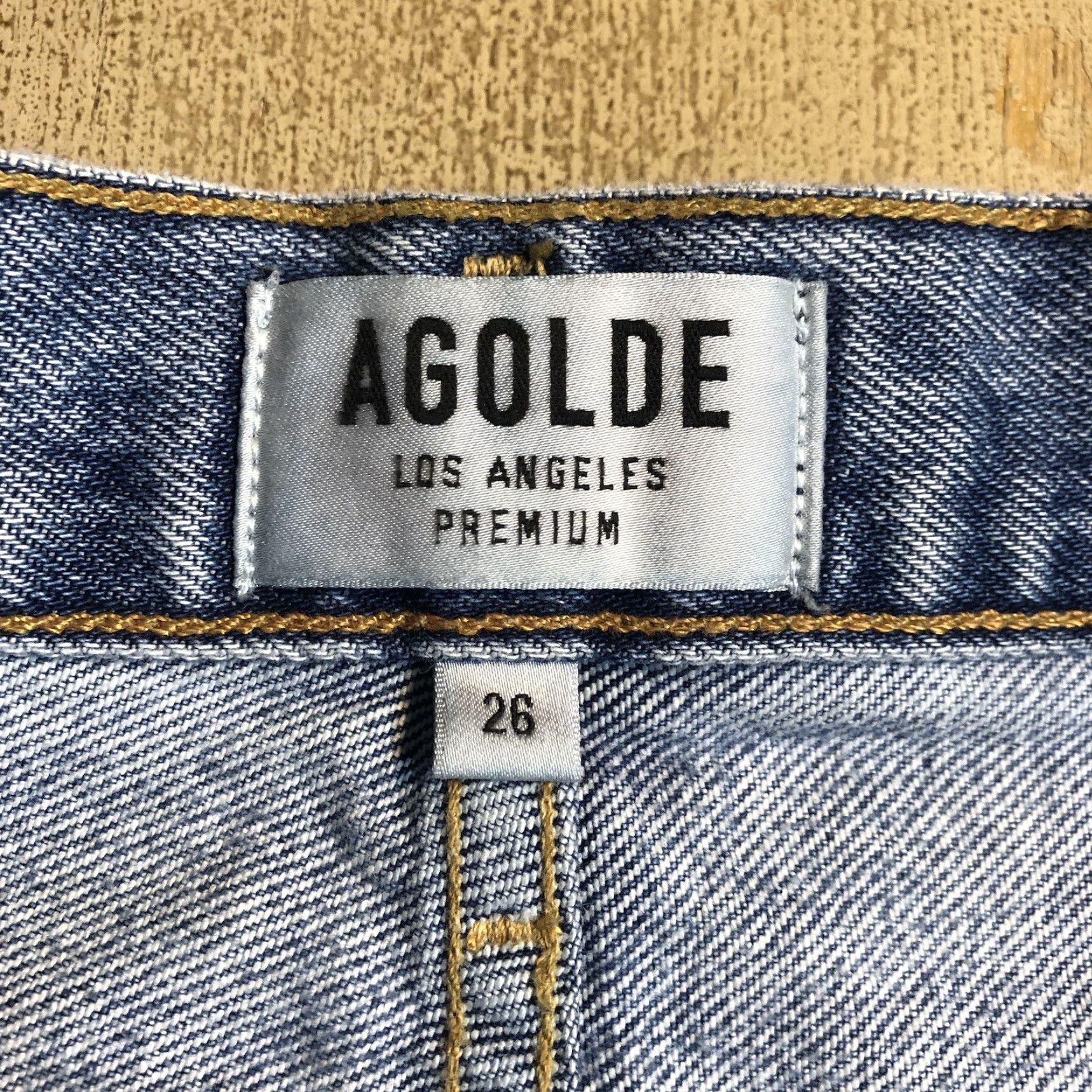 Agolde AGOLDE Jeans Womens 26x27 Distressed Straight Button Fly 90s Blue Denim Loose Relaxed Clean 5-Pocket Womens Jeans Size 26" / US 2 / IT 38 - 6 Thumbnail