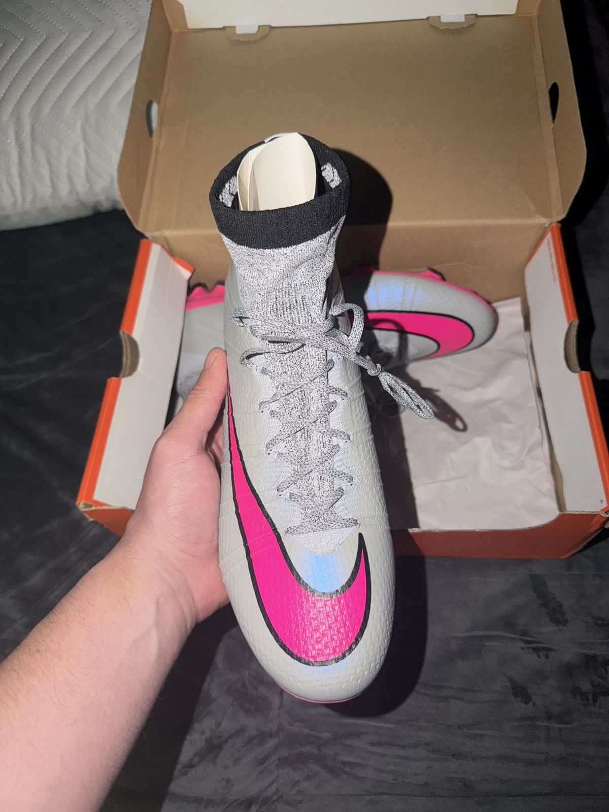 Nike Mercurial súper IV FG “wolf grey hyper pink” Size US 10 / EU 43 - 2 Thumbnail