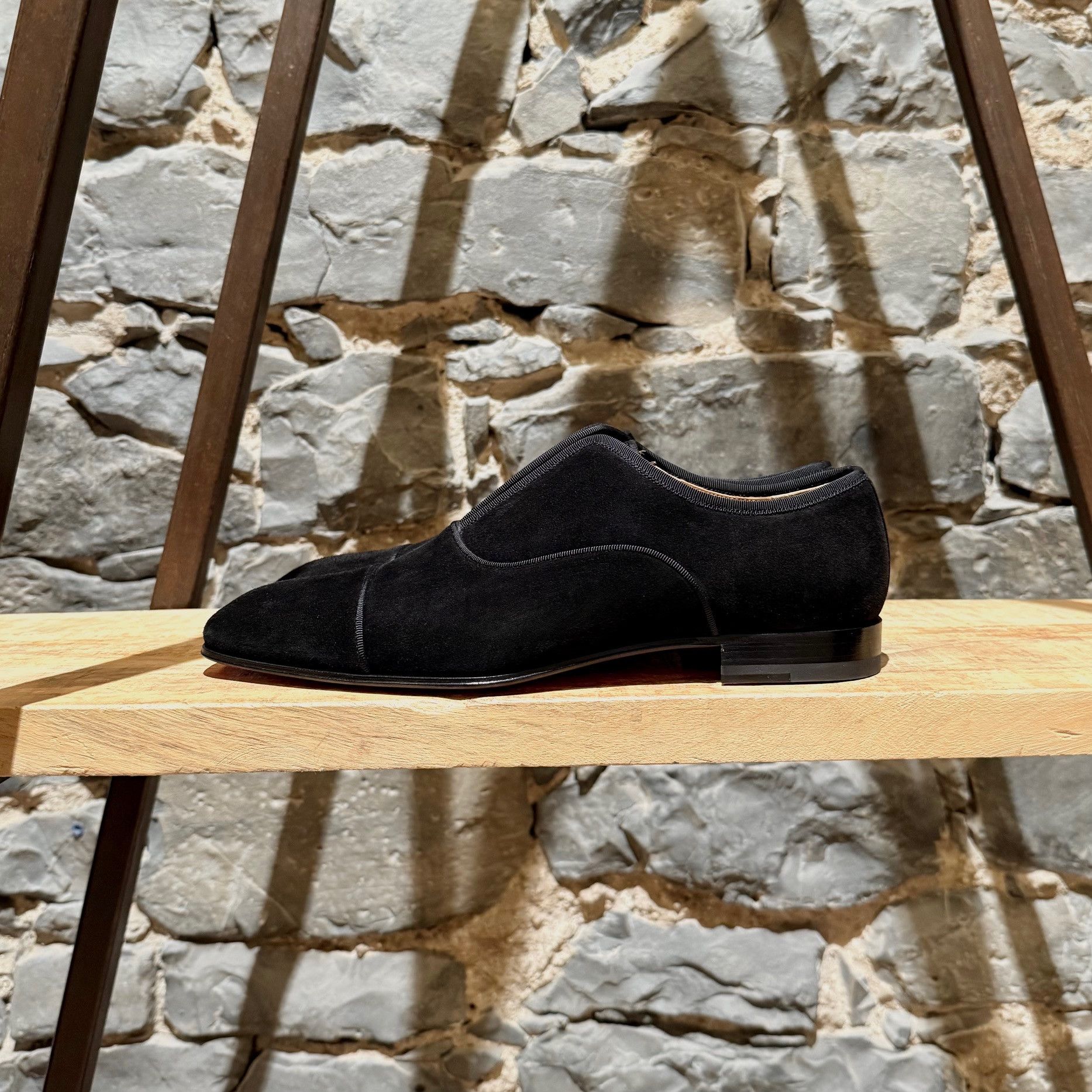 Christian Louboutin Christian Louboutin Black Suede Alpha Male Oxford Shoes Size US 7.5 / EU 40-41 - 5 Thumbnail