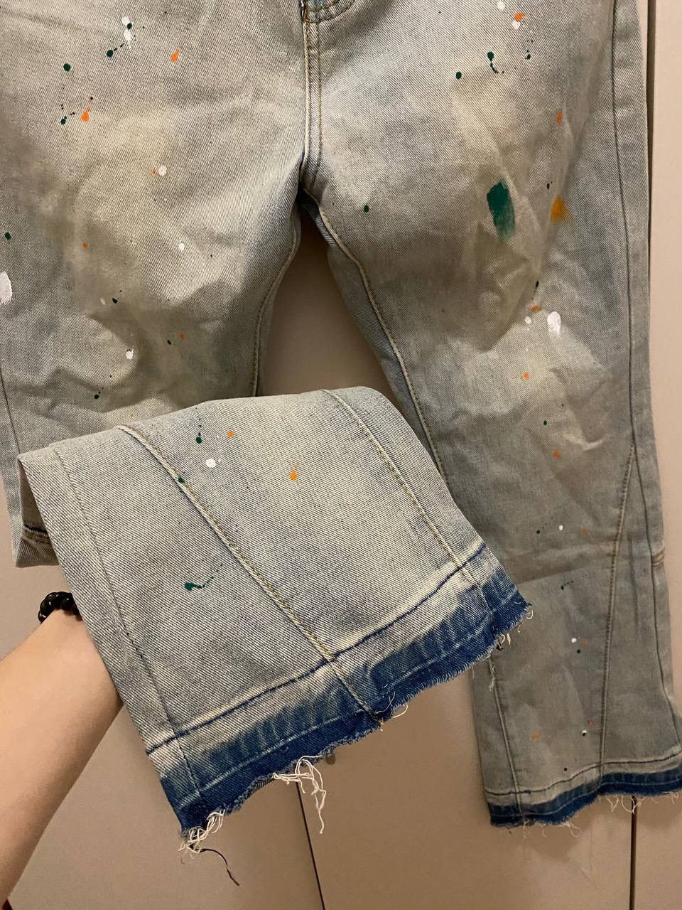 Japanese Brand × Vintage Flared Distressed Painter Jeans Size US 30 / EU 46 - 3 Thumbnail
