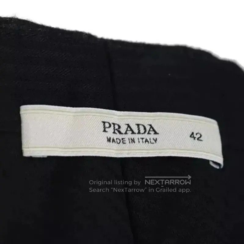 Prada Prada Black Gray Wool Check Casual Pants. Size US 26 / EU 42 - 4 Thumbnail