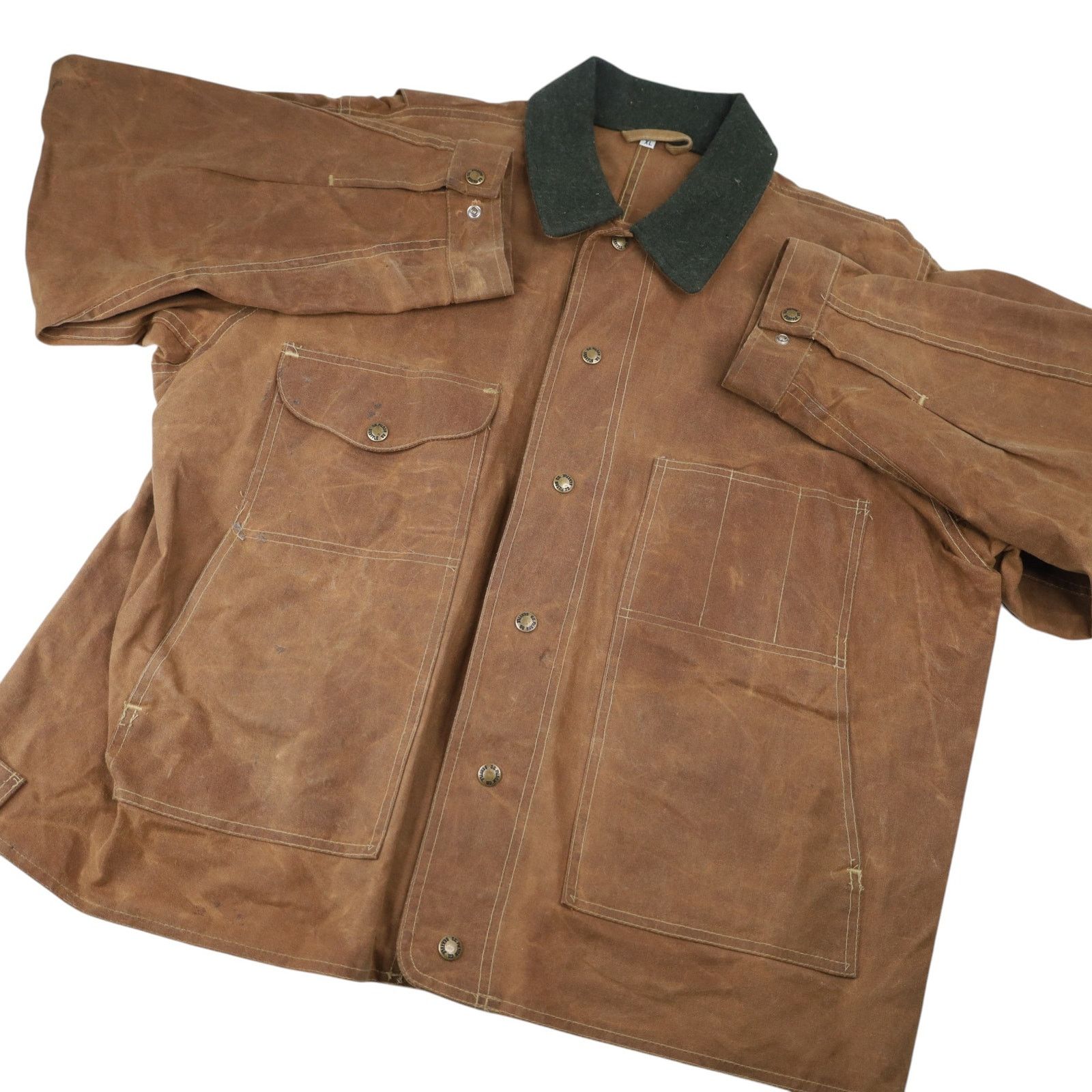 Filson × Vintage Vintage Filson 620 Tin Cloth Waxed Canvas Cruiser Jacket Size US XL / EU 56 / 4 - 9 Thumbnail