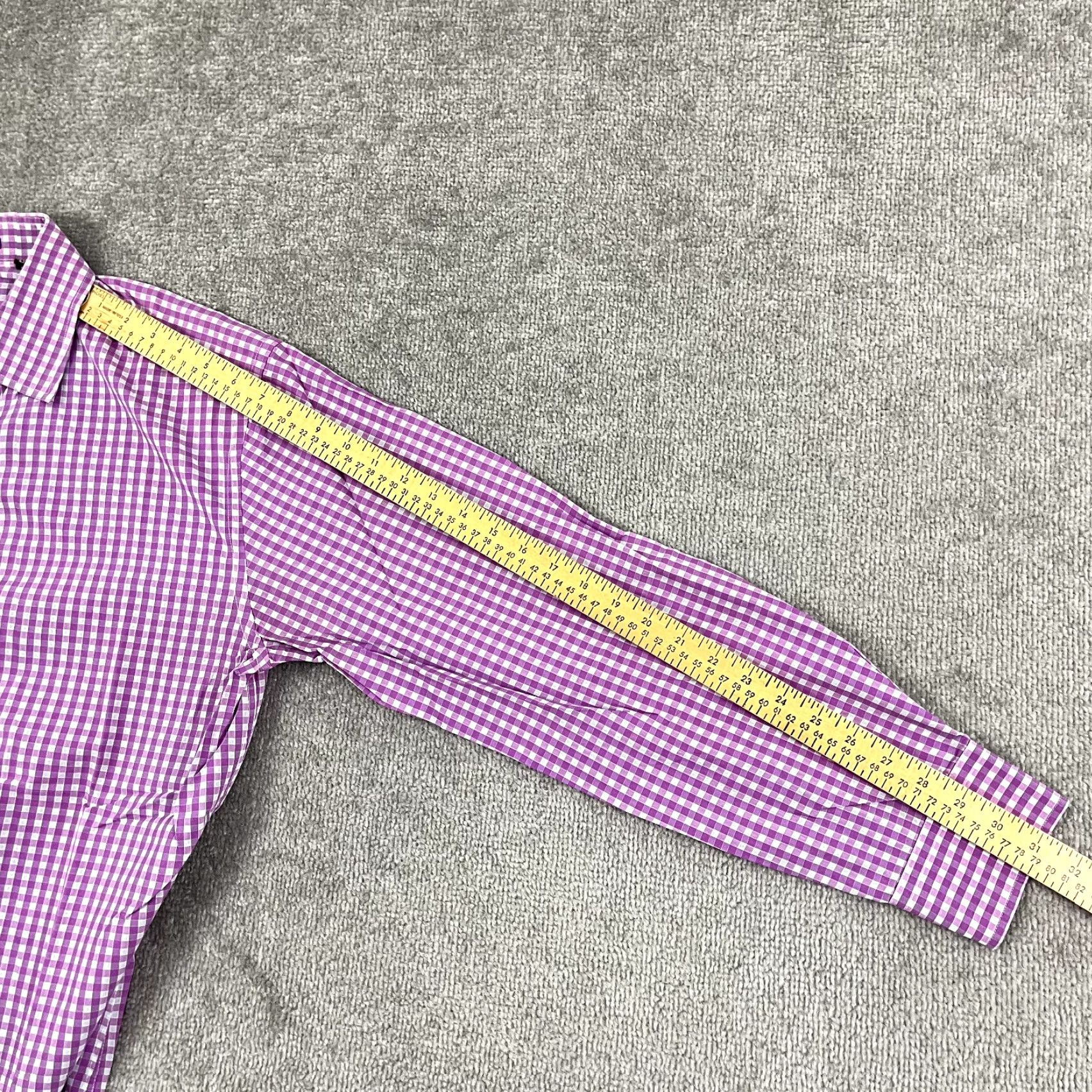 Paul Smith PAUL SMITH London Shirt Mens Regular Size 43 17 Purple Gray Check Button Up Long Sleeve, Multicolor, Cotton, Dress, Classic, London, Men Size US XL / EU 56 / 4 - 5 Thumbnail