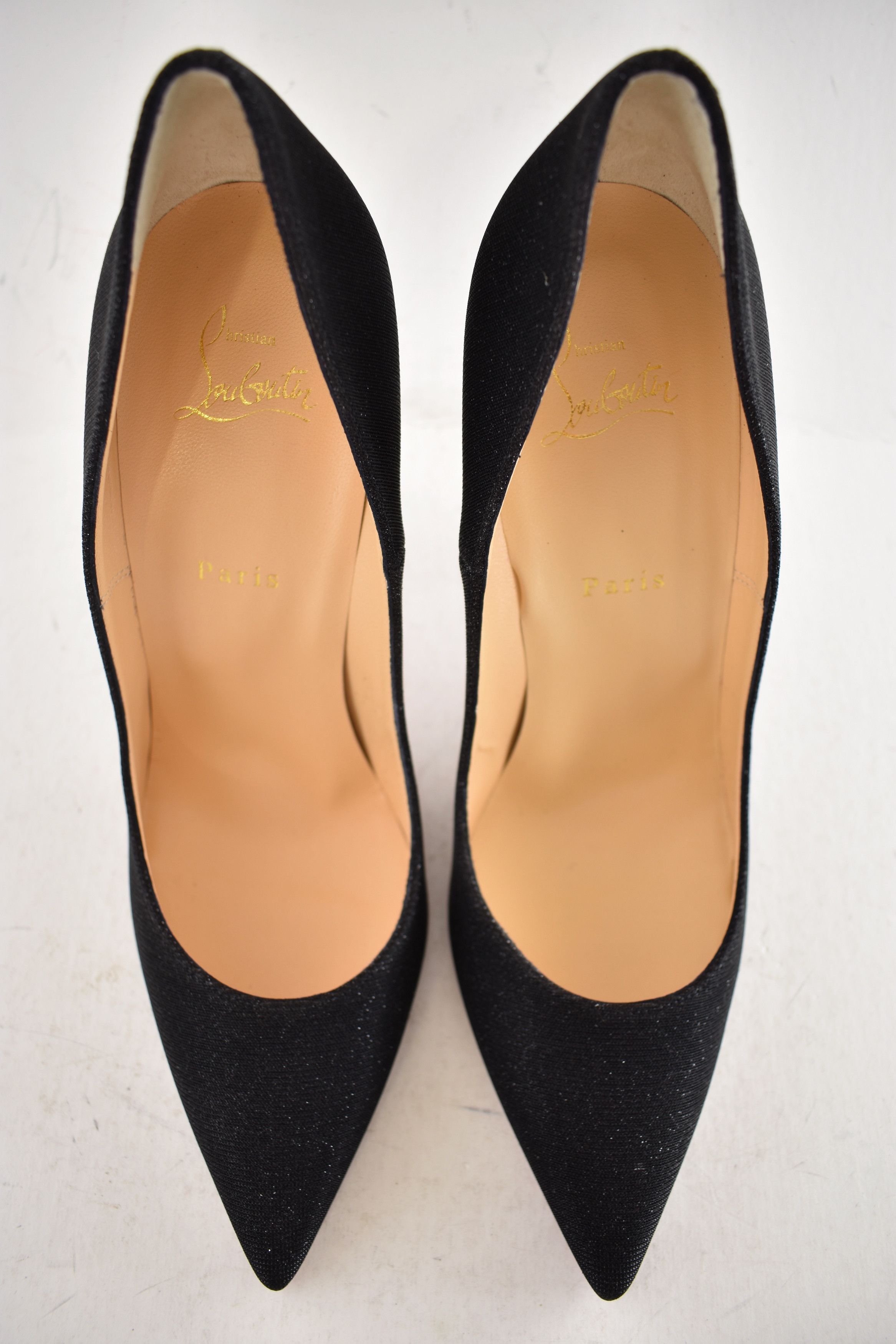 Christian Louboutin So Kate 120 Glitter Tennis Black Pointed Toe Heel Pump 42 Size US 12 / IT 42 - 9 Thumbnail
