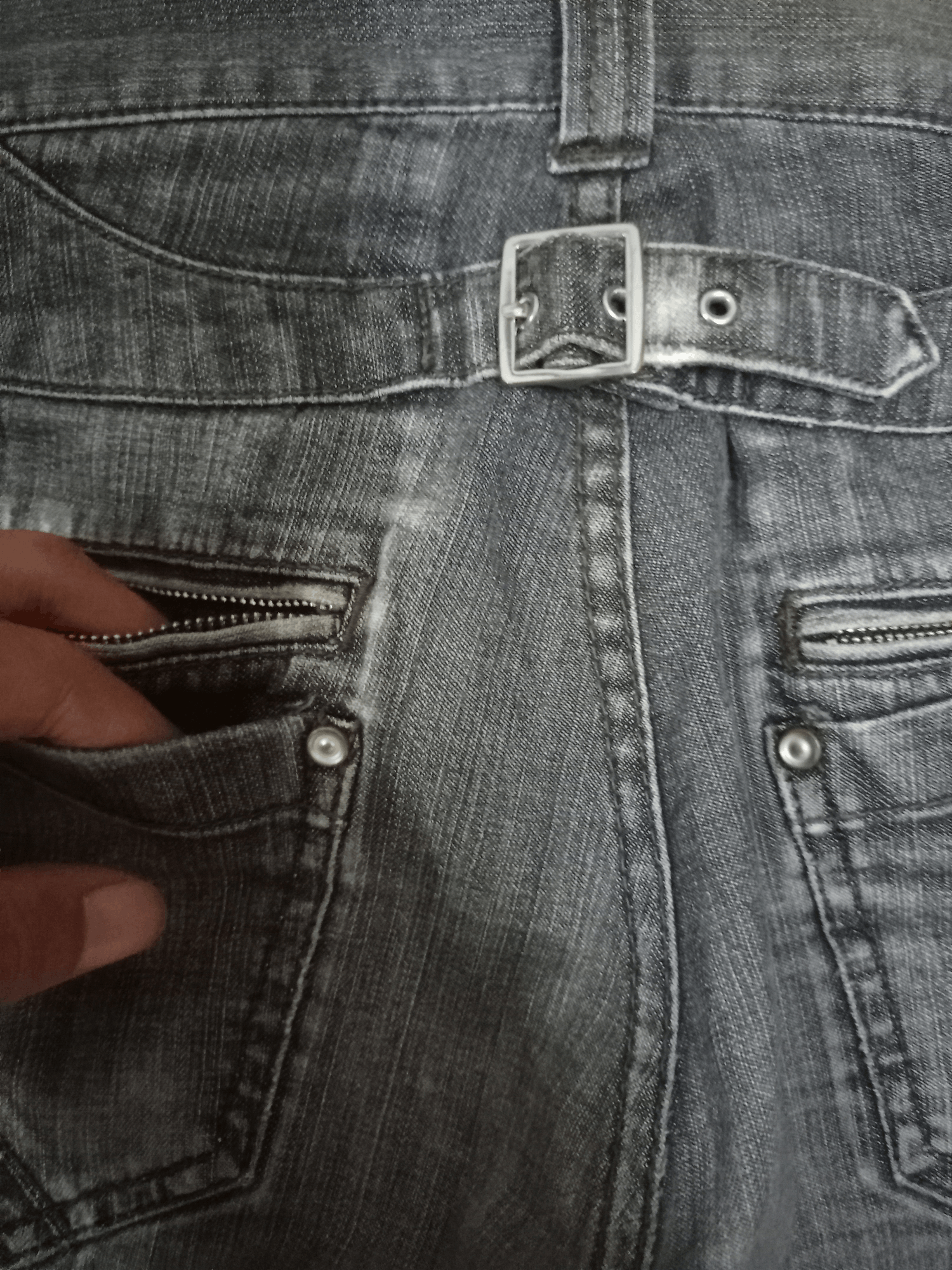 Other Vintage Japanese Brand Buckle Back Baggy Style Denim Pants Size US 33 - 10 Thumbnail