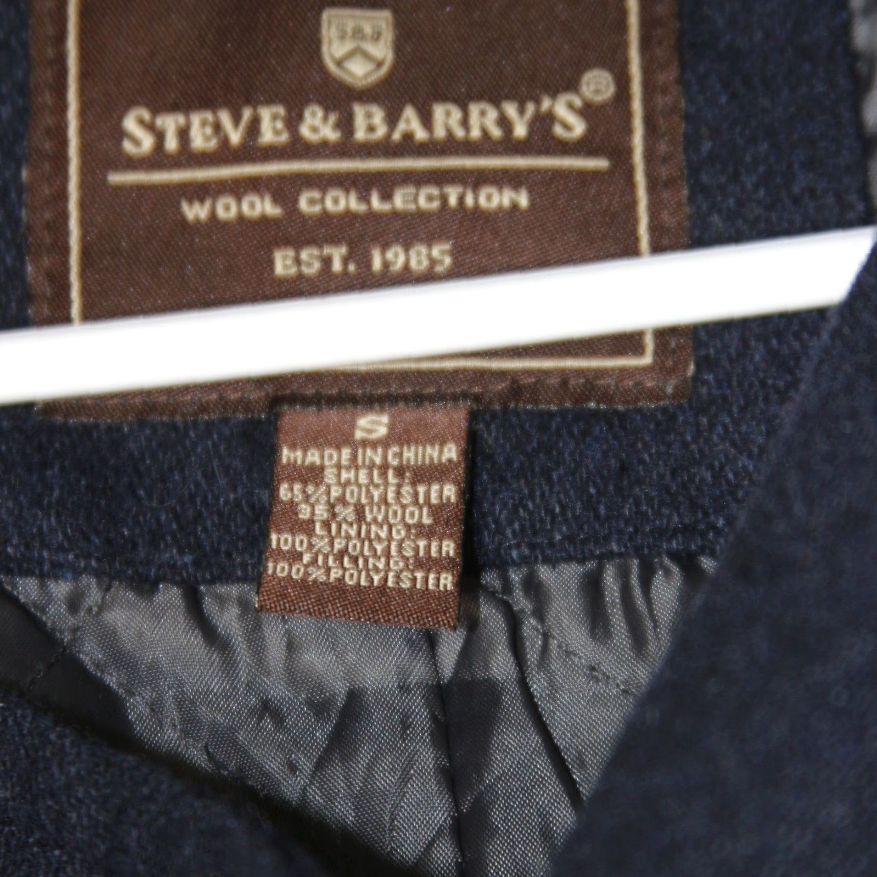 Vintage Steve & Barry's Pea Coat Mens S Navy Blue Wool Blend Double Breasted Jacket Size US S / EU 44-46 / 1 - 3 Thumbnail