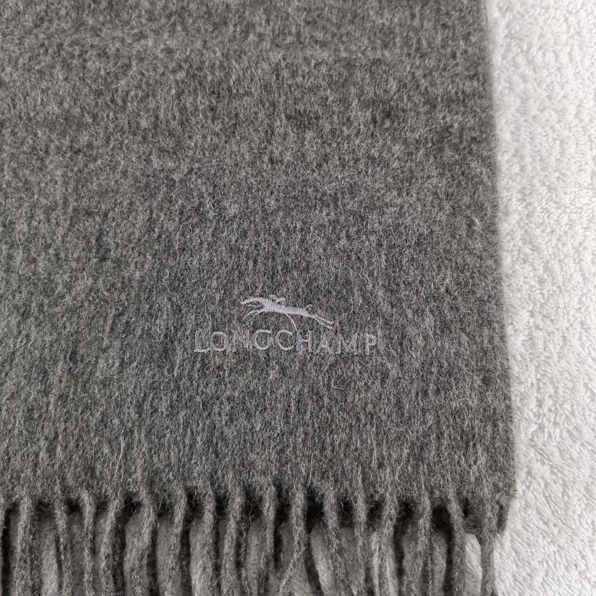 Longchamp Vintage Longchamp Scarf Wool Cashmere Muffler Scarves Size ONE SIZE - 4 Thumbnail