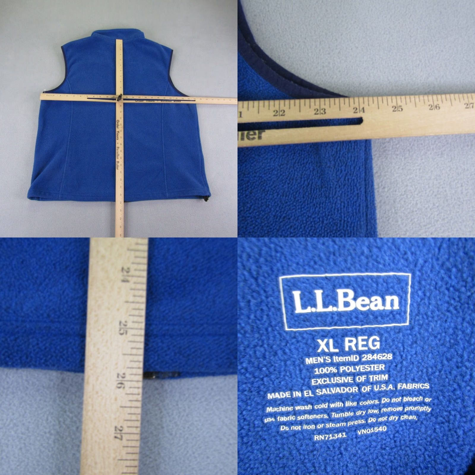 Vintage VINTAGE LL Bean Vest Mens XL Blue Polartec Mountain Fleece Full Zip Outdoors Size US XL / EU 56 / 4 - 8 Thumbnail