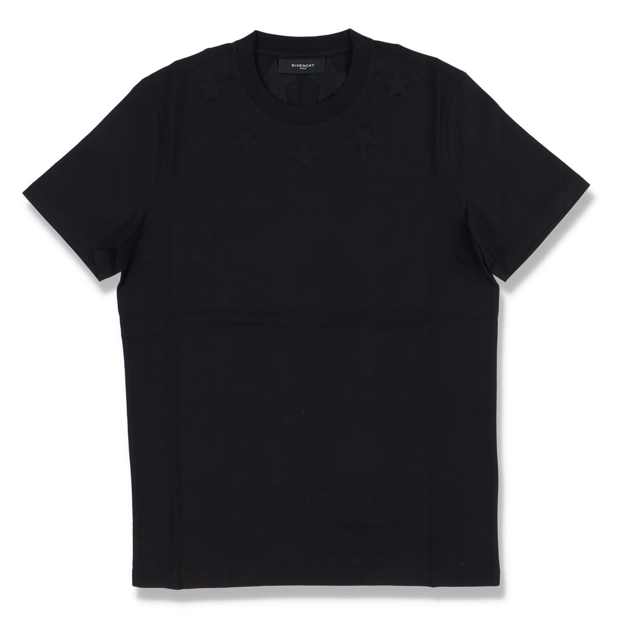 Image of Givenchy Black On Black Padded Stars T-Shirt, Men's (Size Small)