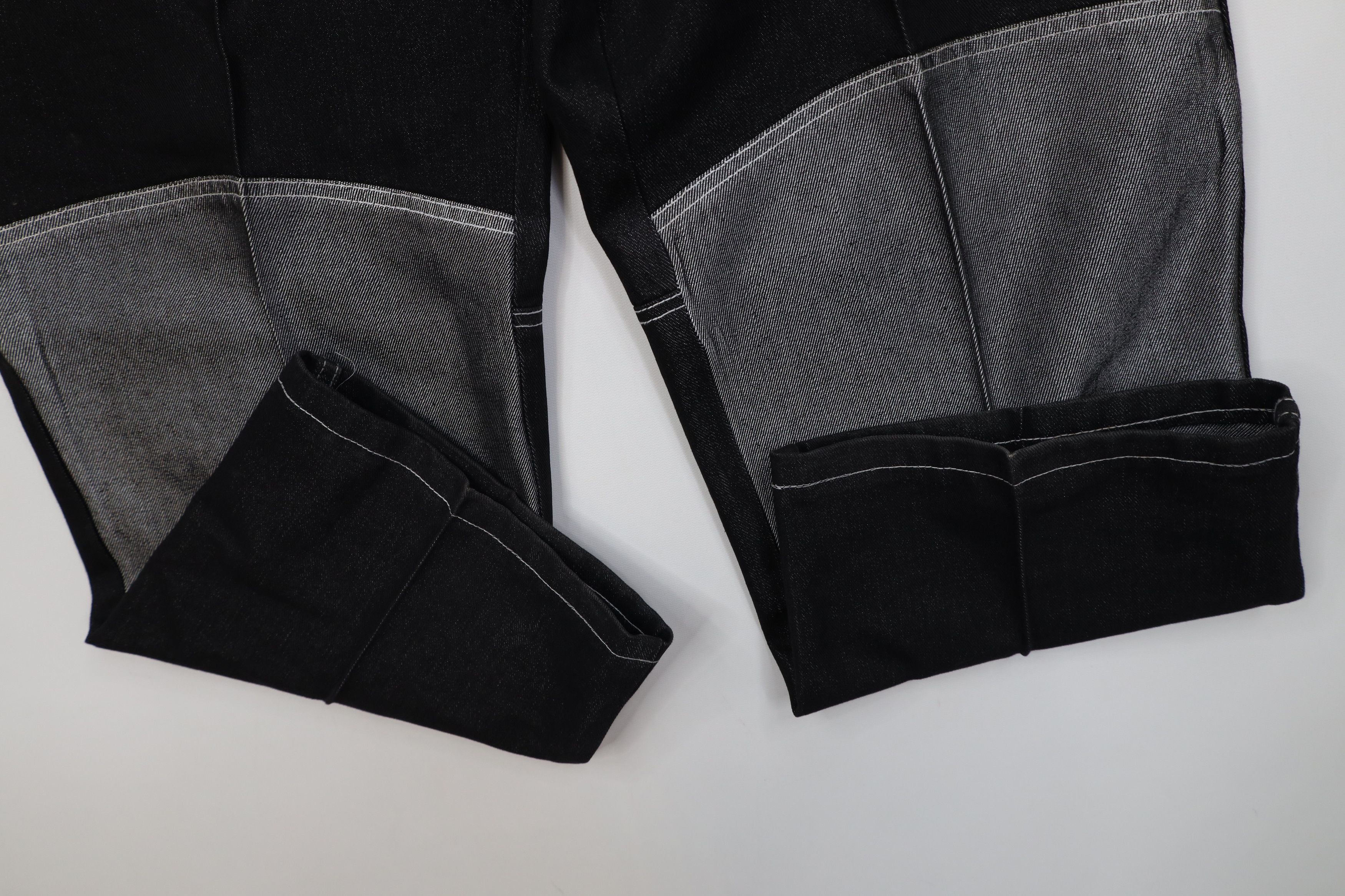 Vintage Vintage 90s Y2K Streetwear Block Double Knee Wide Leg Jeans Size US 36 / EU 52 - 5 Thumbnail