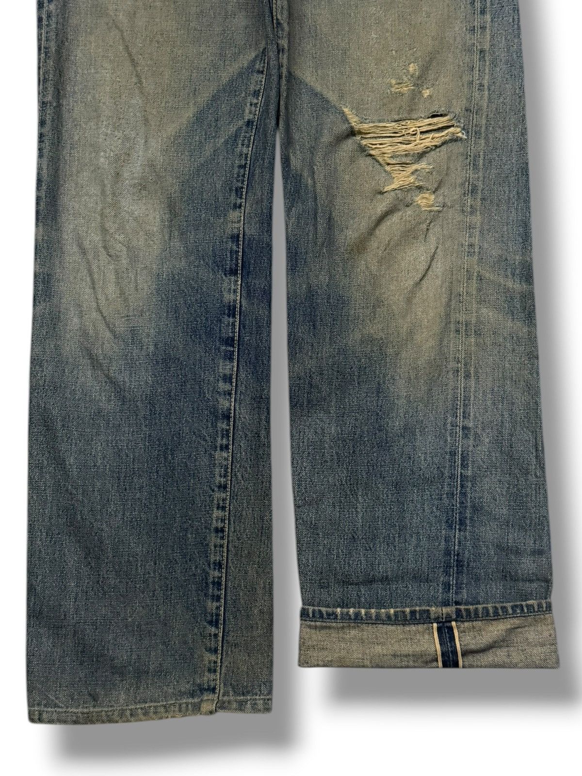 Blue Blue Japan Vintage Blue Way Co.Ltd Japanese Selvedge Denim | W29 Size US 29 - 6 Thumbnail