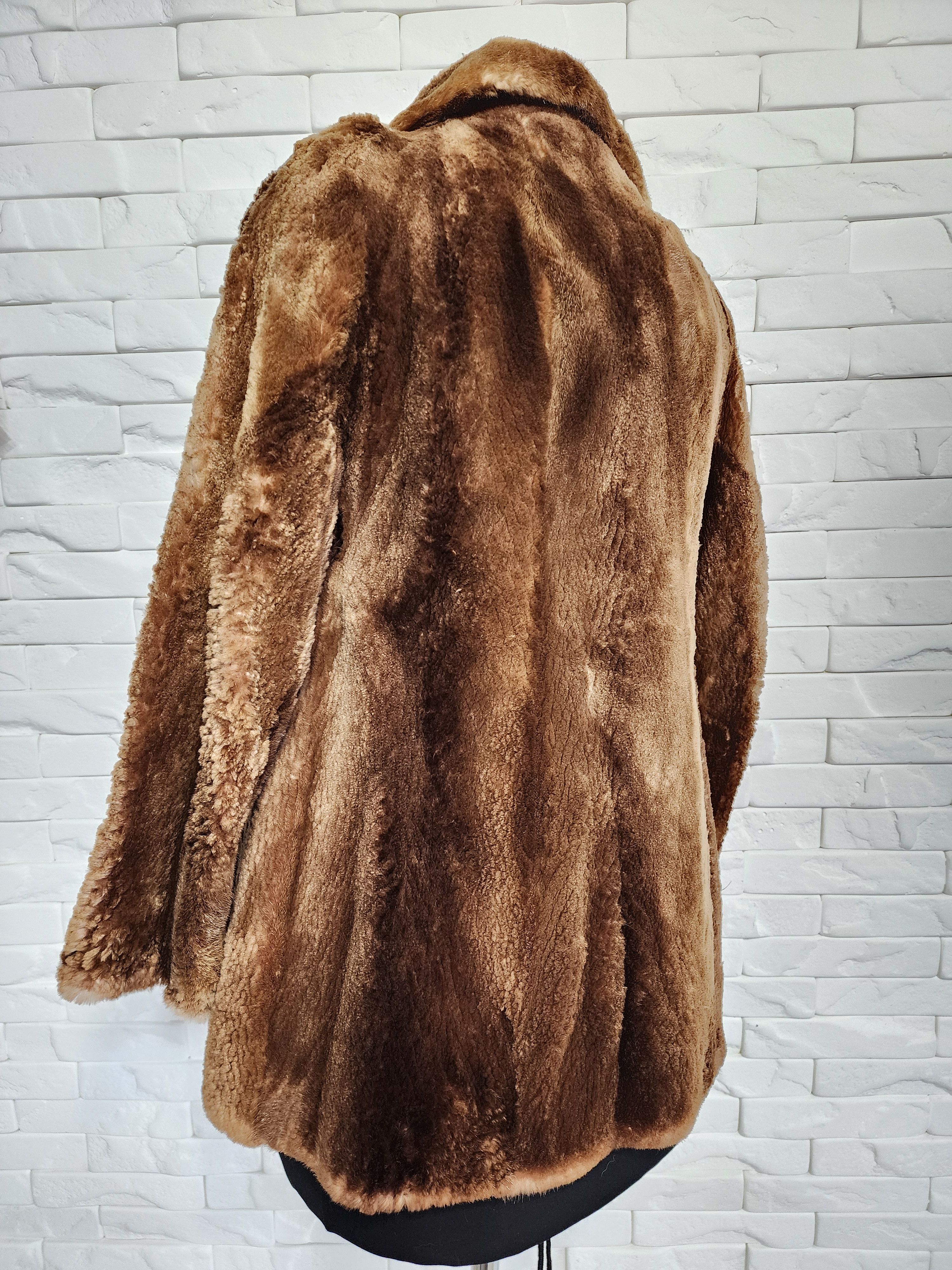 Furla Warm Brown Women's Fur Coat. Size M / US 6-8 / IT 42-44 - 6 Thumbnail