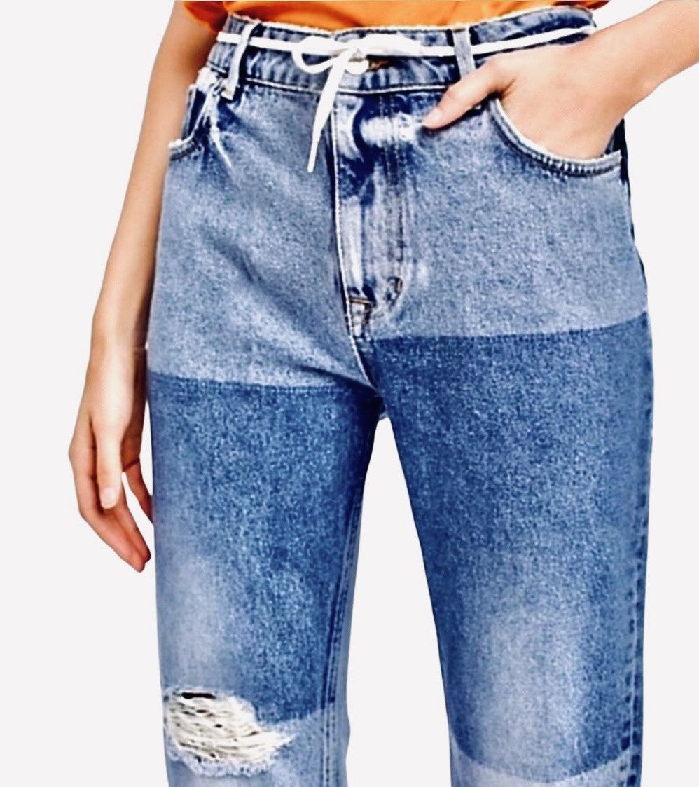 Free People Free People Patchwork Cotton Jeans NEW Size 26" / US 2 / IT 38 - 7 Thumbnail