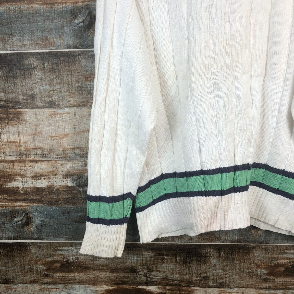 Van DL Van White Cardigan Knitwear #C589 Size US M / EU 48-50 / 2 - 17 Thumbnail