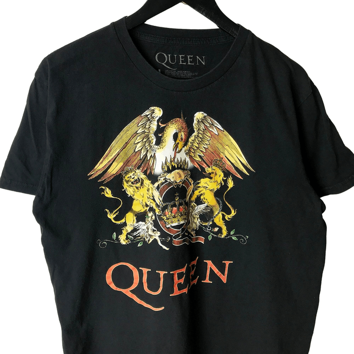 Urban Outfitters Queen Music Band T Shirt Emblem Logo Adult Black Large ...