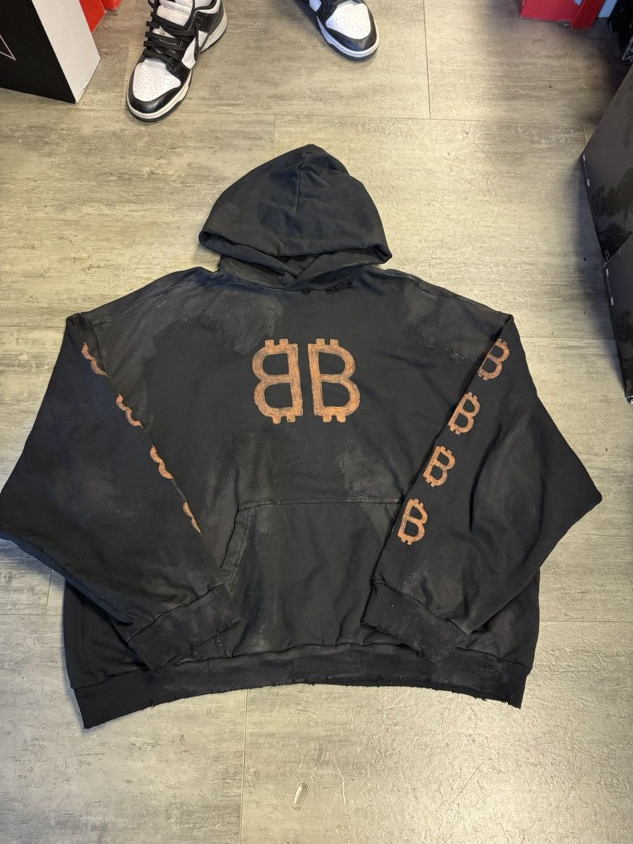Balenciaga hood crypto double b logo pre owned xxl