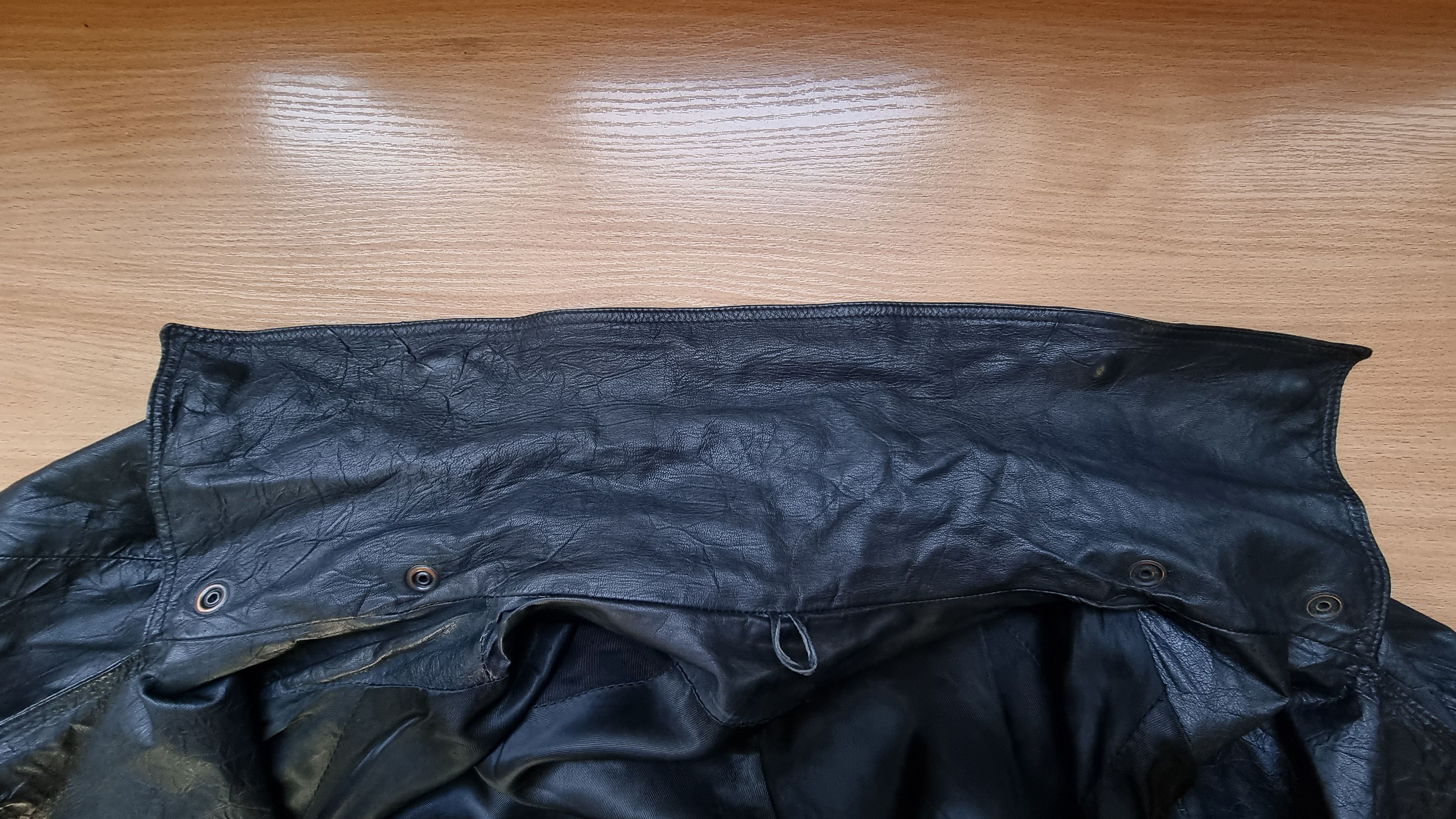 Japanese Brand Unique Double Breasted Long Leather Coat Vintage Trench Size US L / EU 52-54 / 3 - 12 Thumbnail