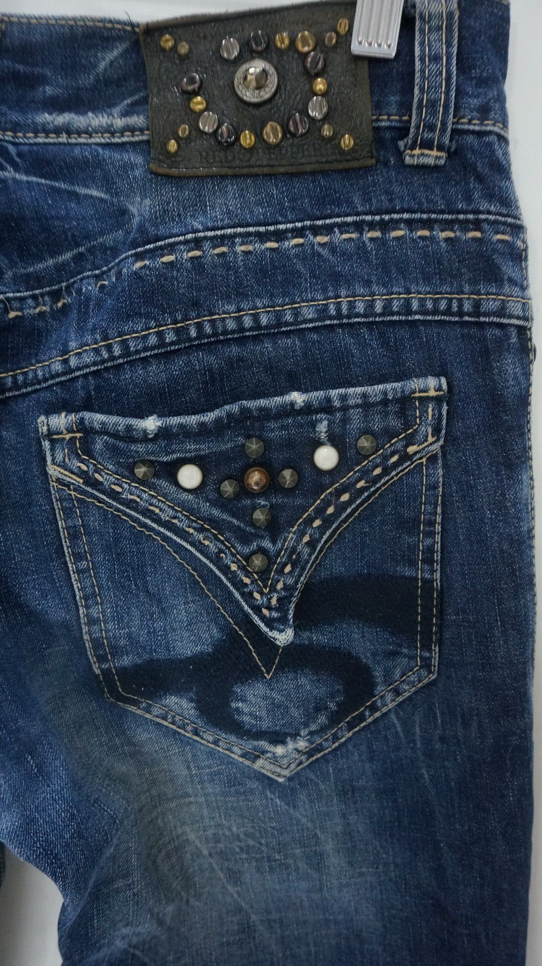Japanese Brand Red Pepper Japan Co Reworked Embroidered Beads Pocket Jeans Size US 29 - 8 Thumbnail