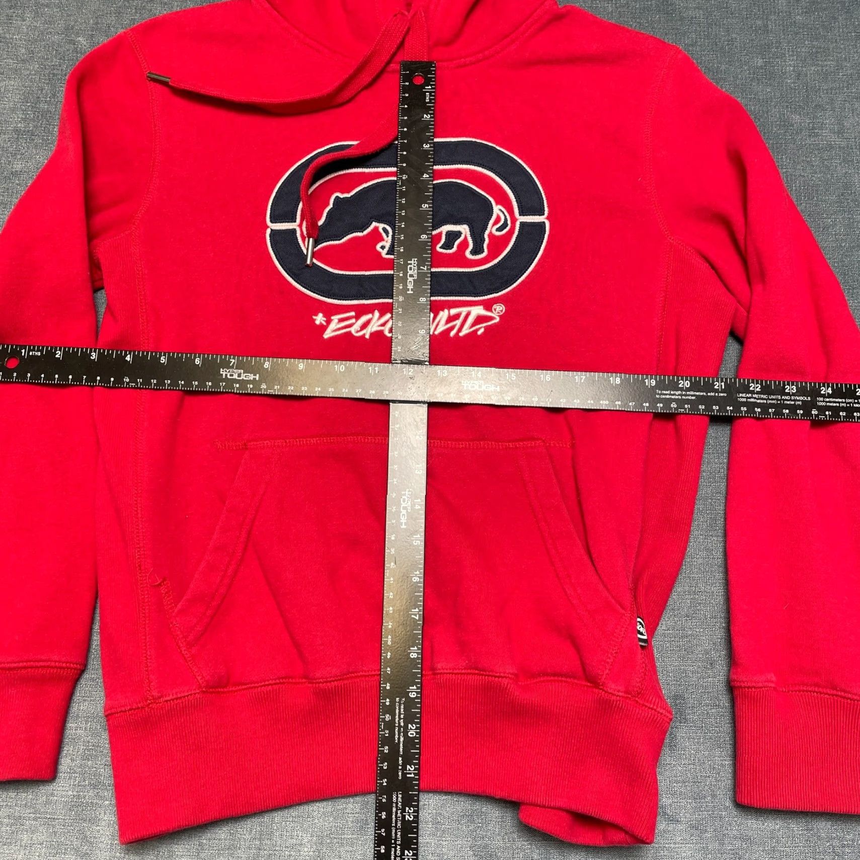 Ecko Unltd. Y2K Ecko Unltd Hoodie Mens M Red Graphic Logo Long Sleeve Kangaroo Pocket Drawstring Size US M / EU 48-50 / 2 - 5 Thumbnail