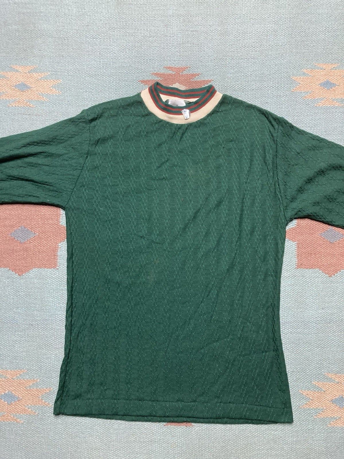 Vintage 70s t shirt campus textured DEADSTOCK boys 18 men’s sz small Size US S / EU 44-46 / 1 - 2 Thumbnail