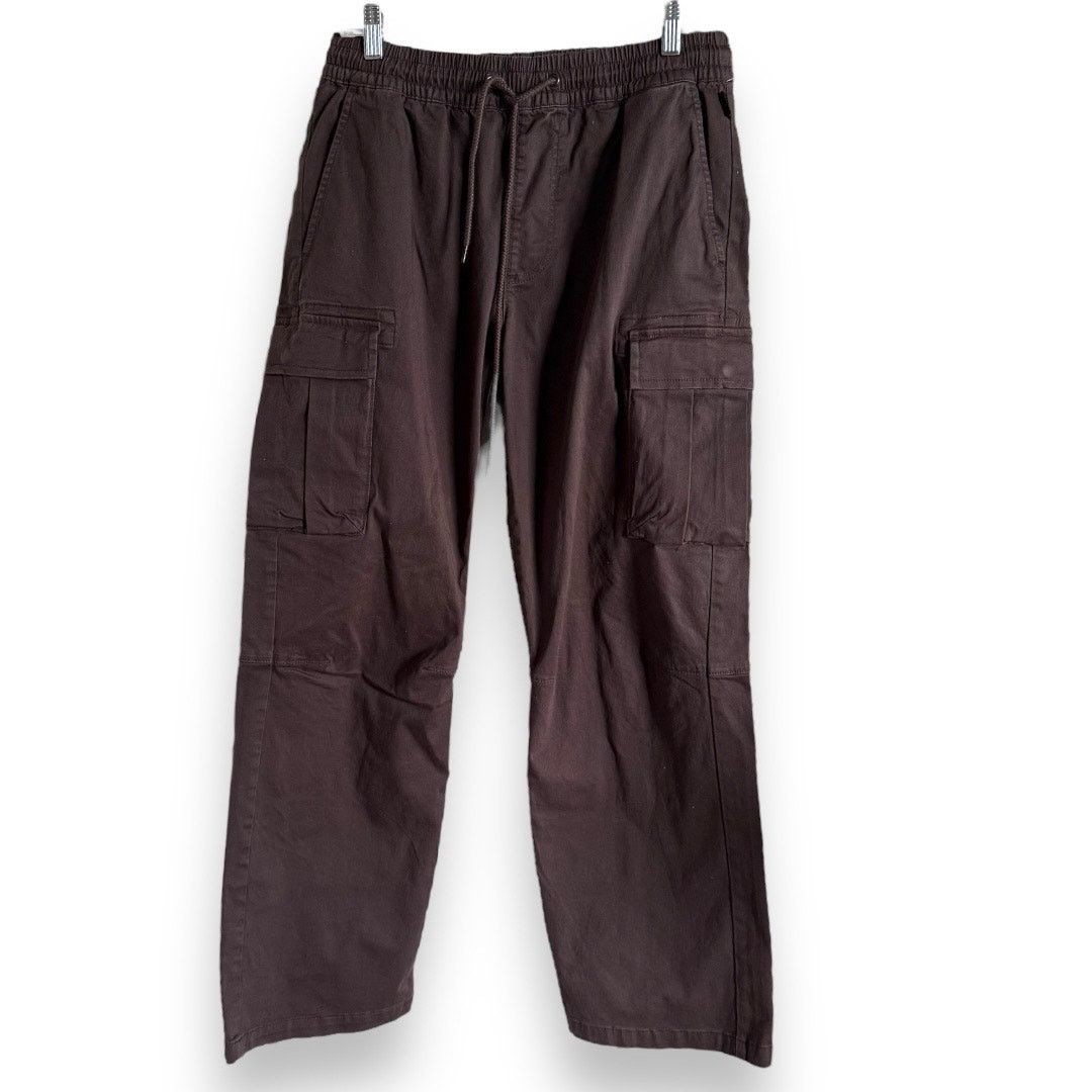 Pacsun PacSun Mens Pants Sz S Baggy Brown Stretch Canvas Cargo Size US 30 / EU 46 - 6 Thumbnail