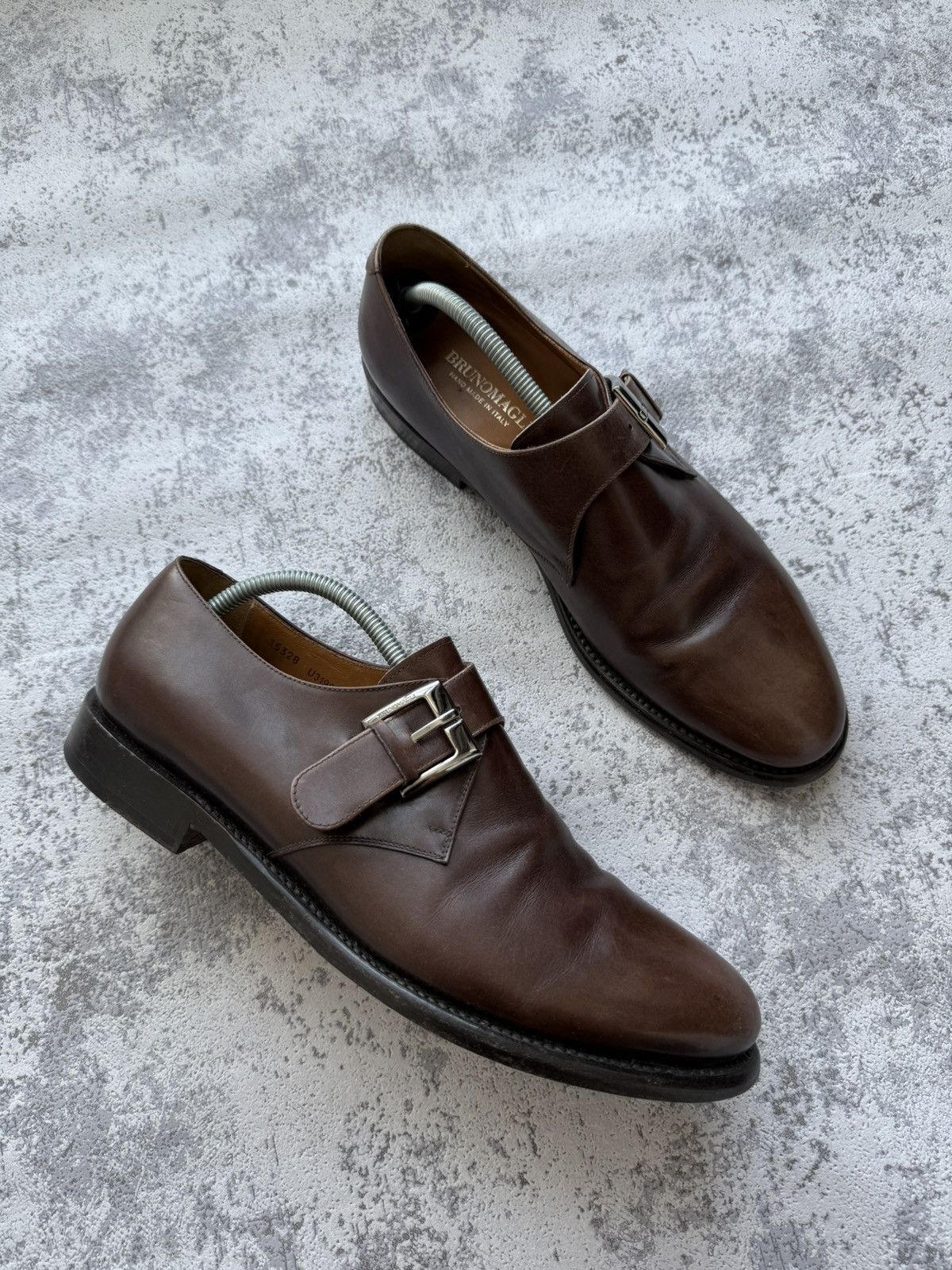 Bruno Magli BRUNO MAGLI Lucio Dark Brown Leather Single Monk Shoe Size US 11 / EU 44 - 2 Thumbnail