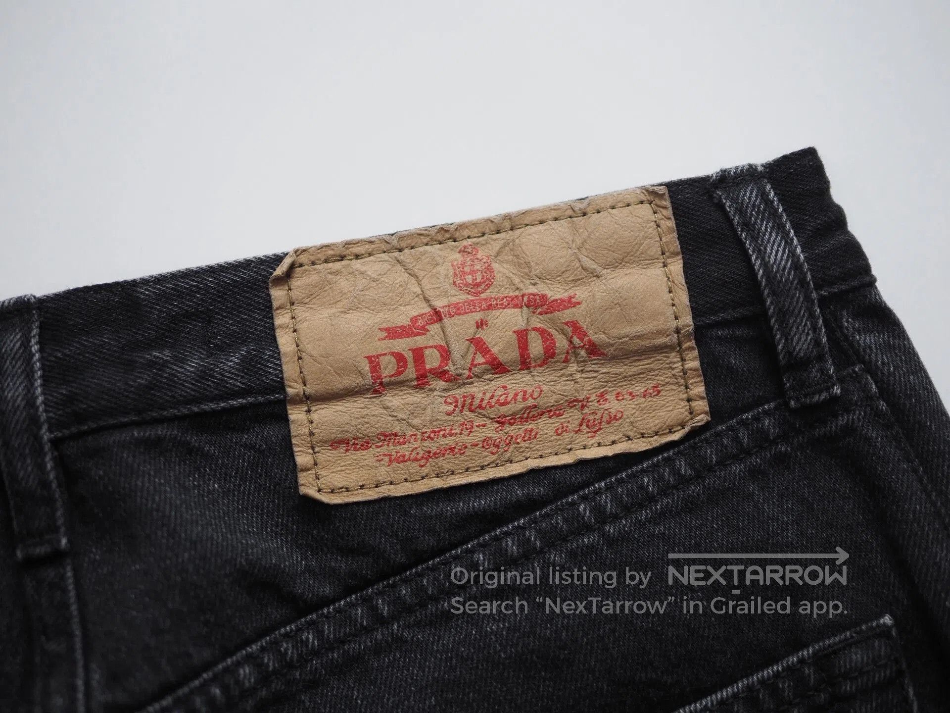 Prada black distressed prada triangle logo jeans. Size US 30 / EU 46 - 4 Thumbnail