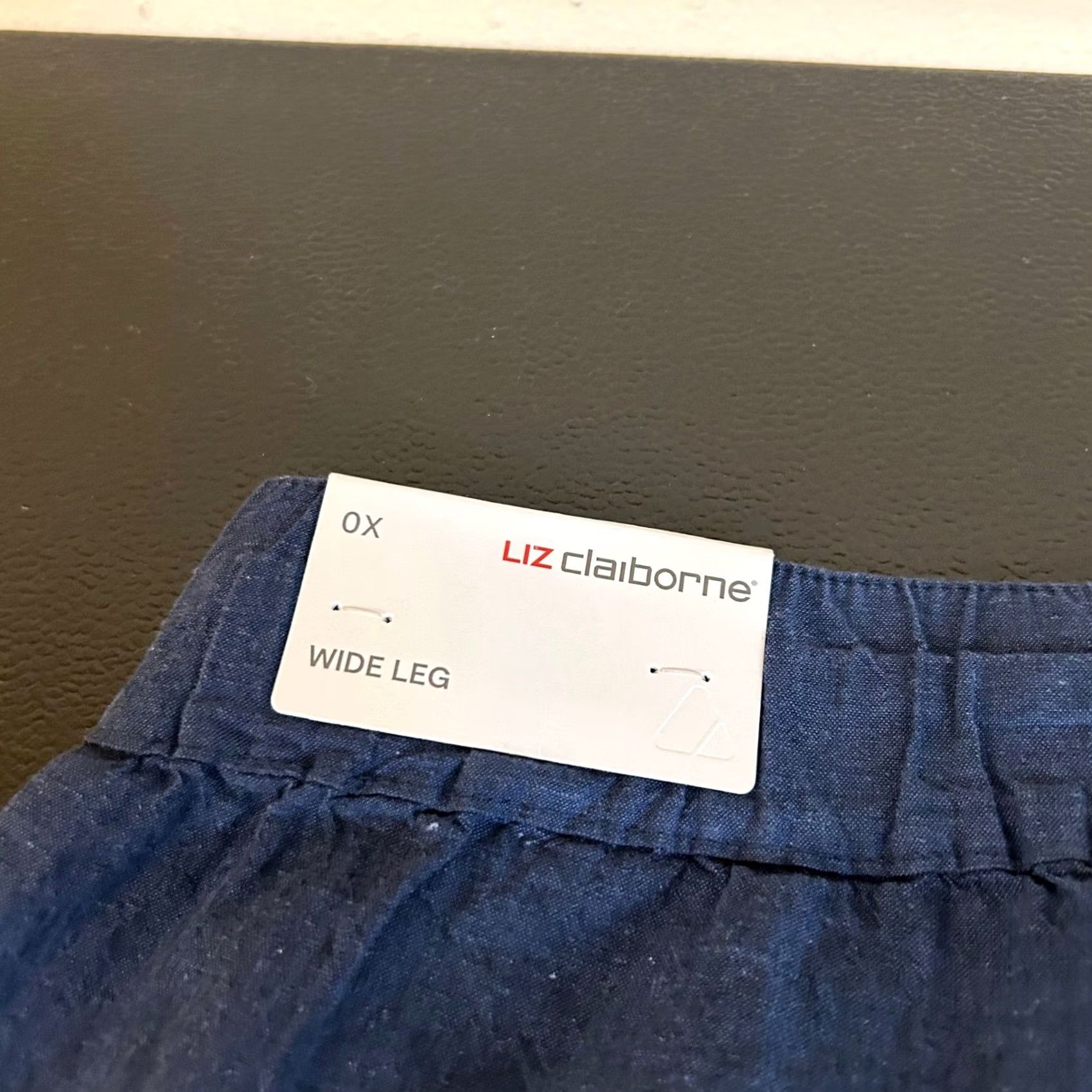 Liz Claiborne Liz Claiborne Pants Wide-Leg Crop Lounge Drawstring Blue Womens 0X 44x26" NWT Size 40" / US 18 - 5 Thumbnail
