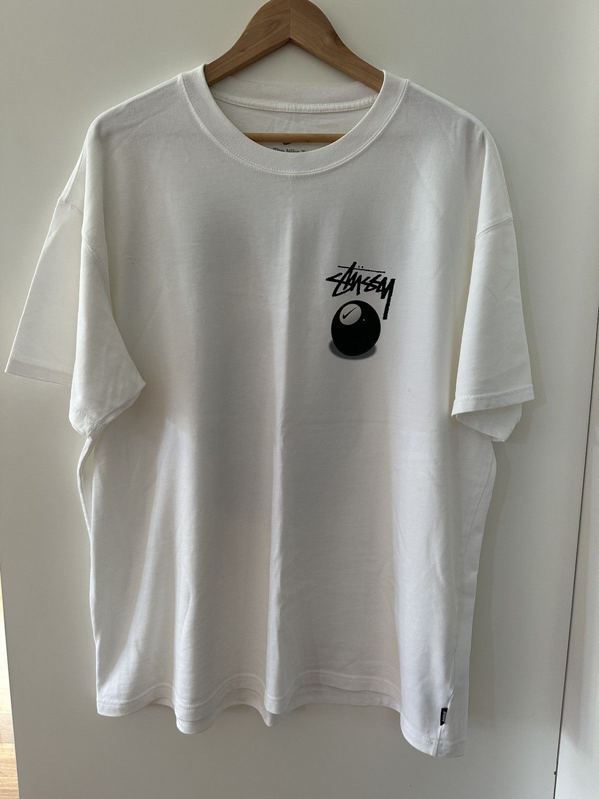 Pre-owned Nike X Stussy Nike 8 Ball T Shirt In White
