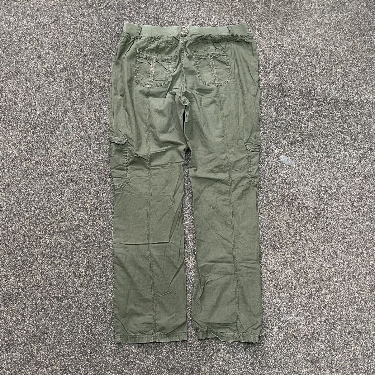 Vintage Vintage Y2K Baggy Cargo Pants Olive Green Workwear Faded L Size 32" / US 10 / IT 46 - 3 Thumbnail