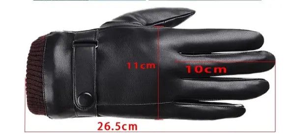 VIBE Men Gloves Black Winter Mittens Size ONE SIZE - 3 Thumbnail