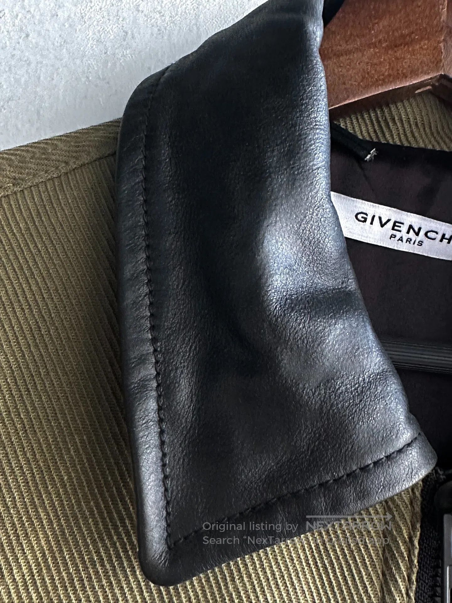 Givenchy Givenchy size50 Military green leather blend work jacket| Size US M / EU 48-50 / 2 - 3 Thumbnail