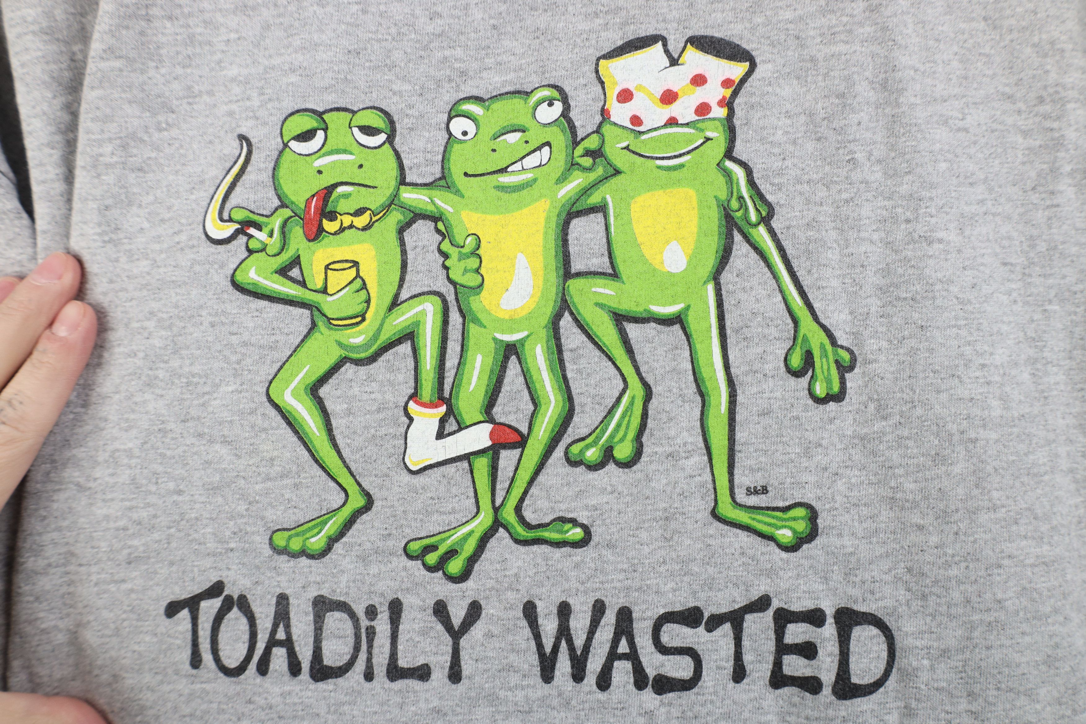 Vintage Vintage 90s Y2K Streetwear Totally Wasted Drinking T-Shirt Size US XXL / EU 58 / 5 - 4 Thumbnail