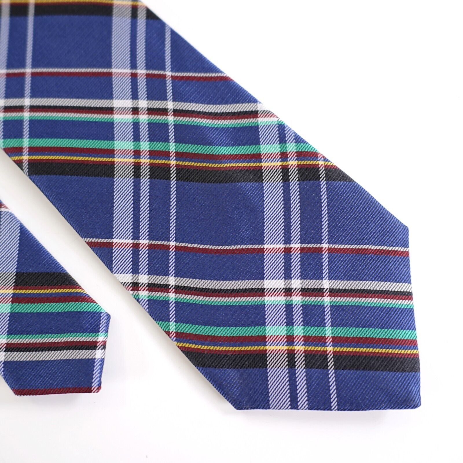 Stafford Stafford Blue Multi-Colored Plaid Polyester Tie Size ONE SIZE - 1 Thumbnail
