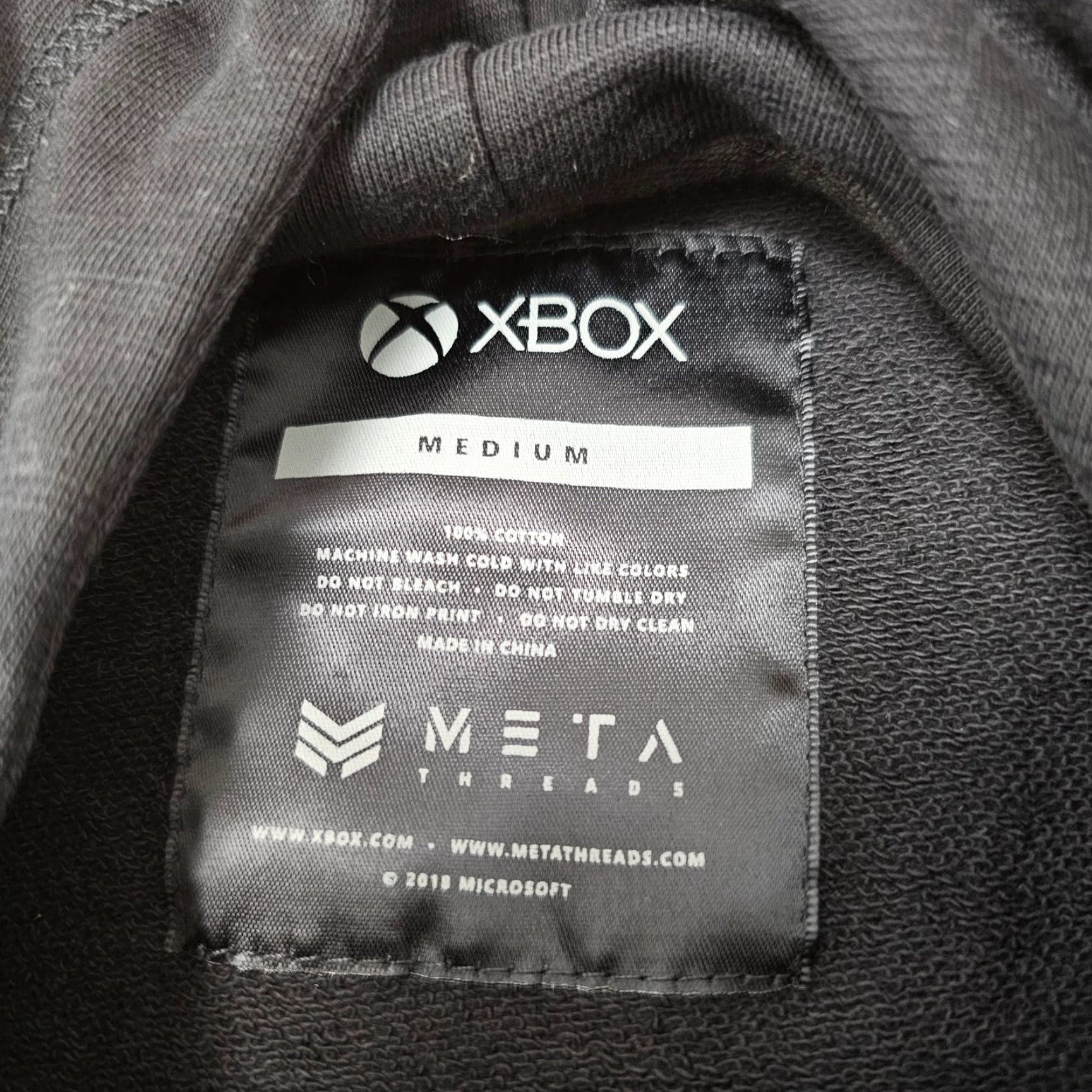 Vintage Xbox Meta Sweater Mens Medium Black Knit Hoodie Heavyweight Cotton Pullover Size US M / EU 48-50 / 2 - 5 Thumbnail