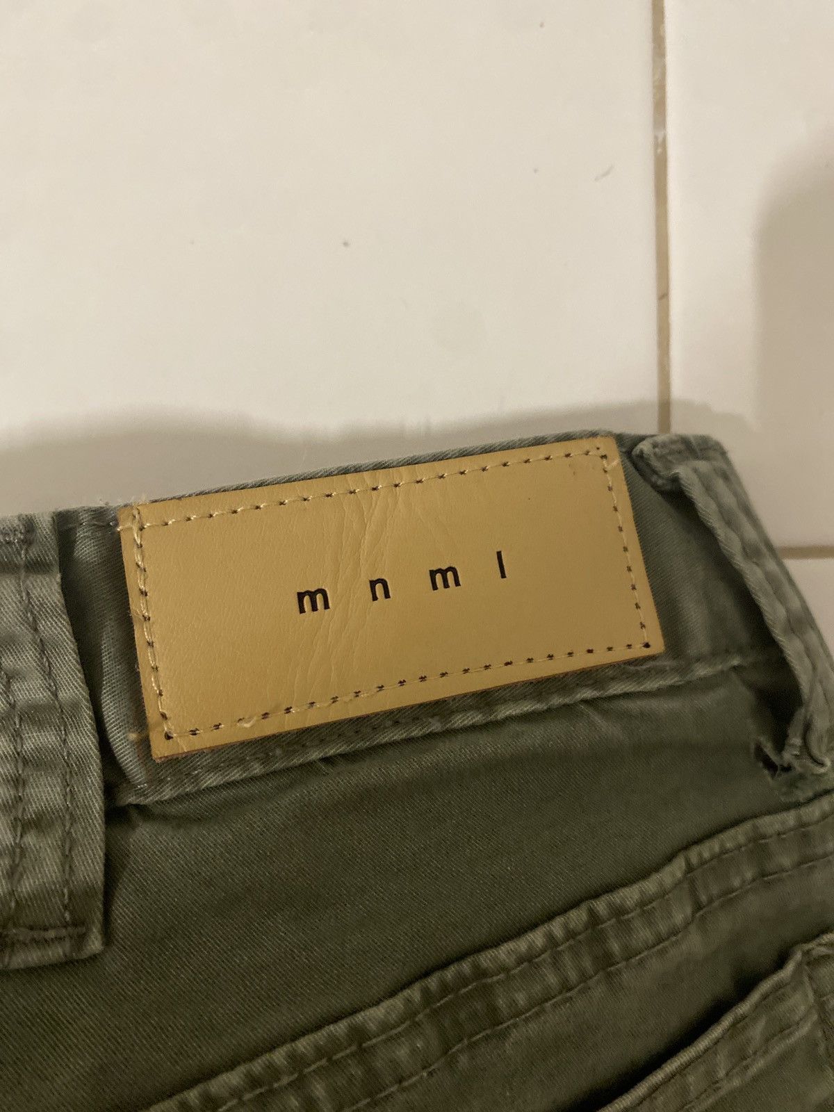 MNML × Vintage MNML Olive Frayed Designer Pants Size US 36 / EU 52 - 7 Thumbnail