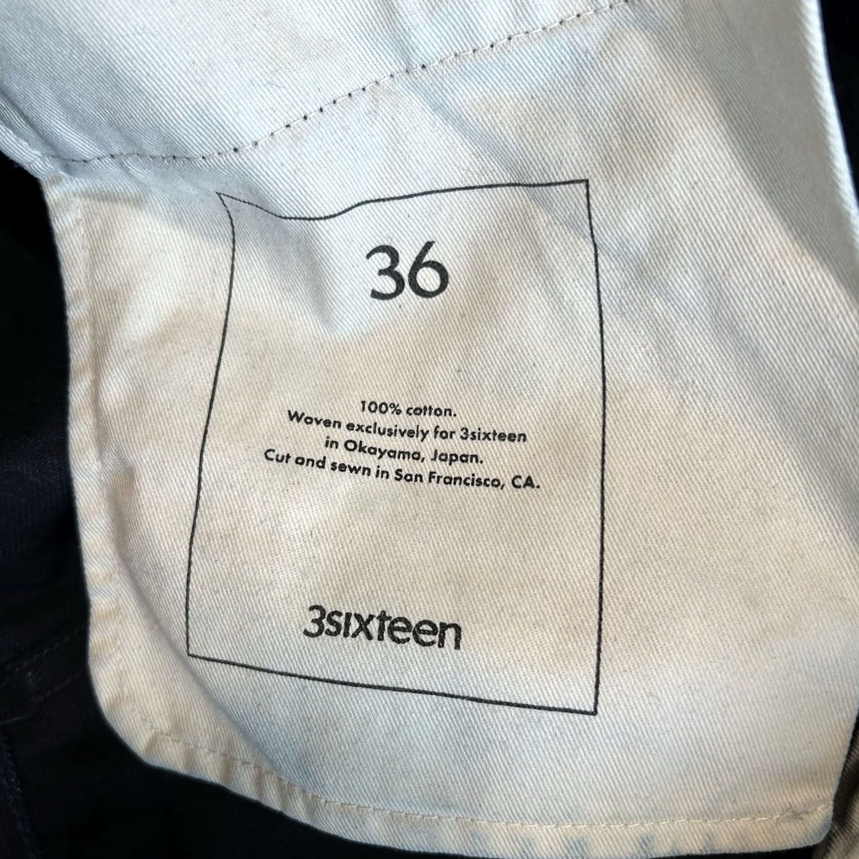 3sixteen VINTAGE 3sixteen CT-120x Classic Tapered Shadow Selvedge Denim Jeans Men’s 35x31 Blue Indigo 5-Pocket Logo Mens Size US 35 - 6 Thumbnail