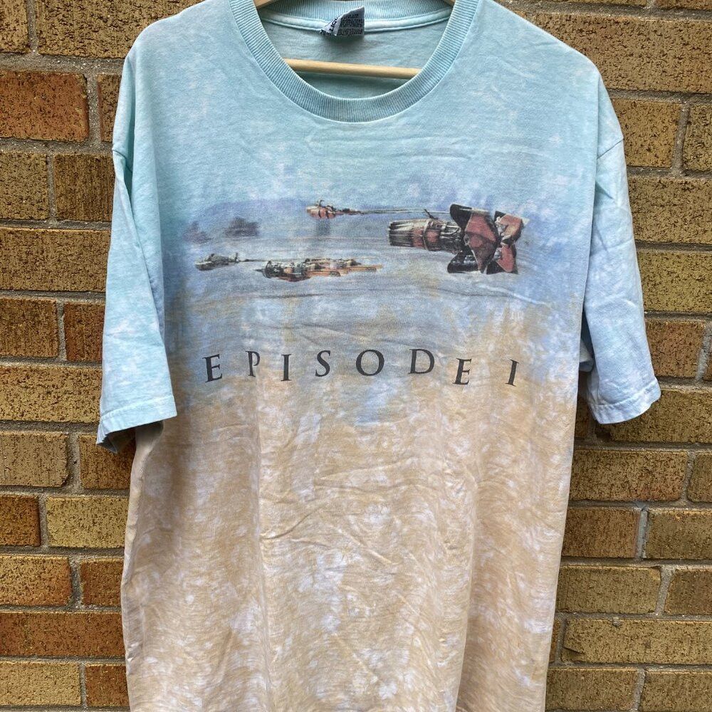 Liquid Blue × Star Wars × Vintage Vintage 90s Liquid Blue Star Wars Episode 1 Movie Promo Shi Size US XL / EU 56 / 4 - 3 Thumbnail