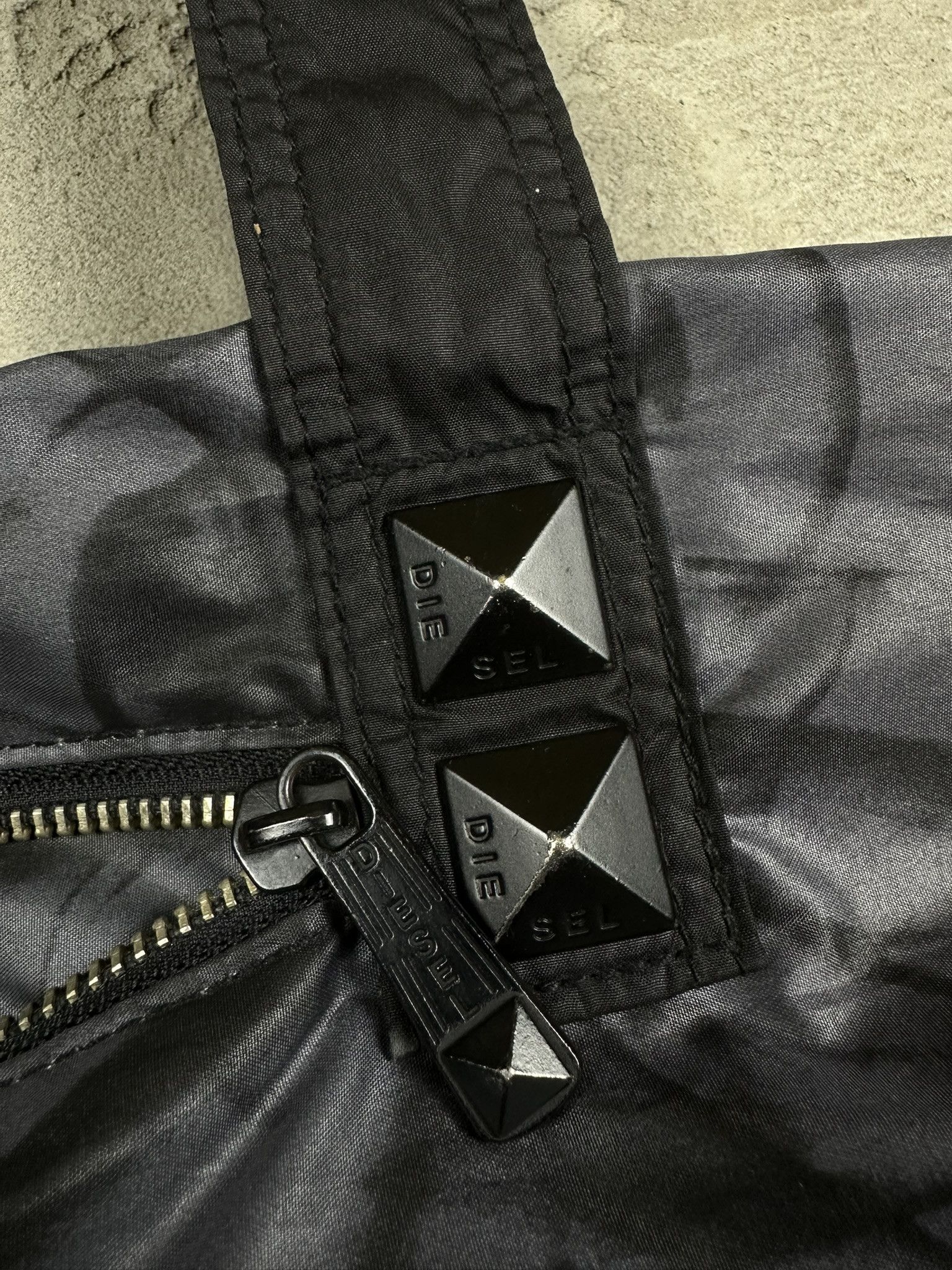 Diesel 2000s Vintage Diesel Reversible Shoulder Tote Studded Bag Size ONE SIZE - 3 Thumbnail