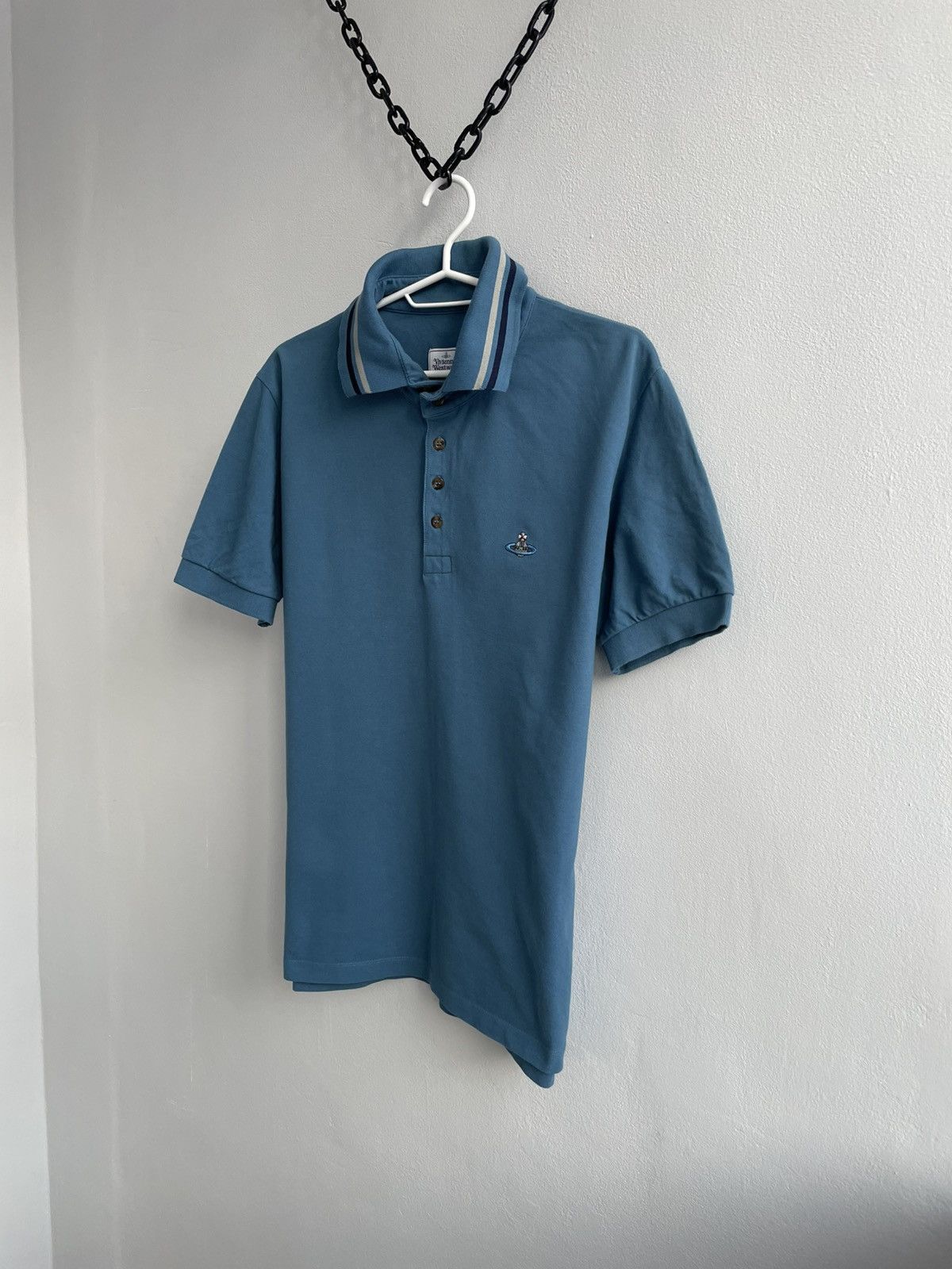 Vivienne Westwood Vivienne Westwood Orb Logo Polo Shirt T Shirt Tee Navy Blue Size US L / EU 52-54 / 3 - 2 Thumbnail