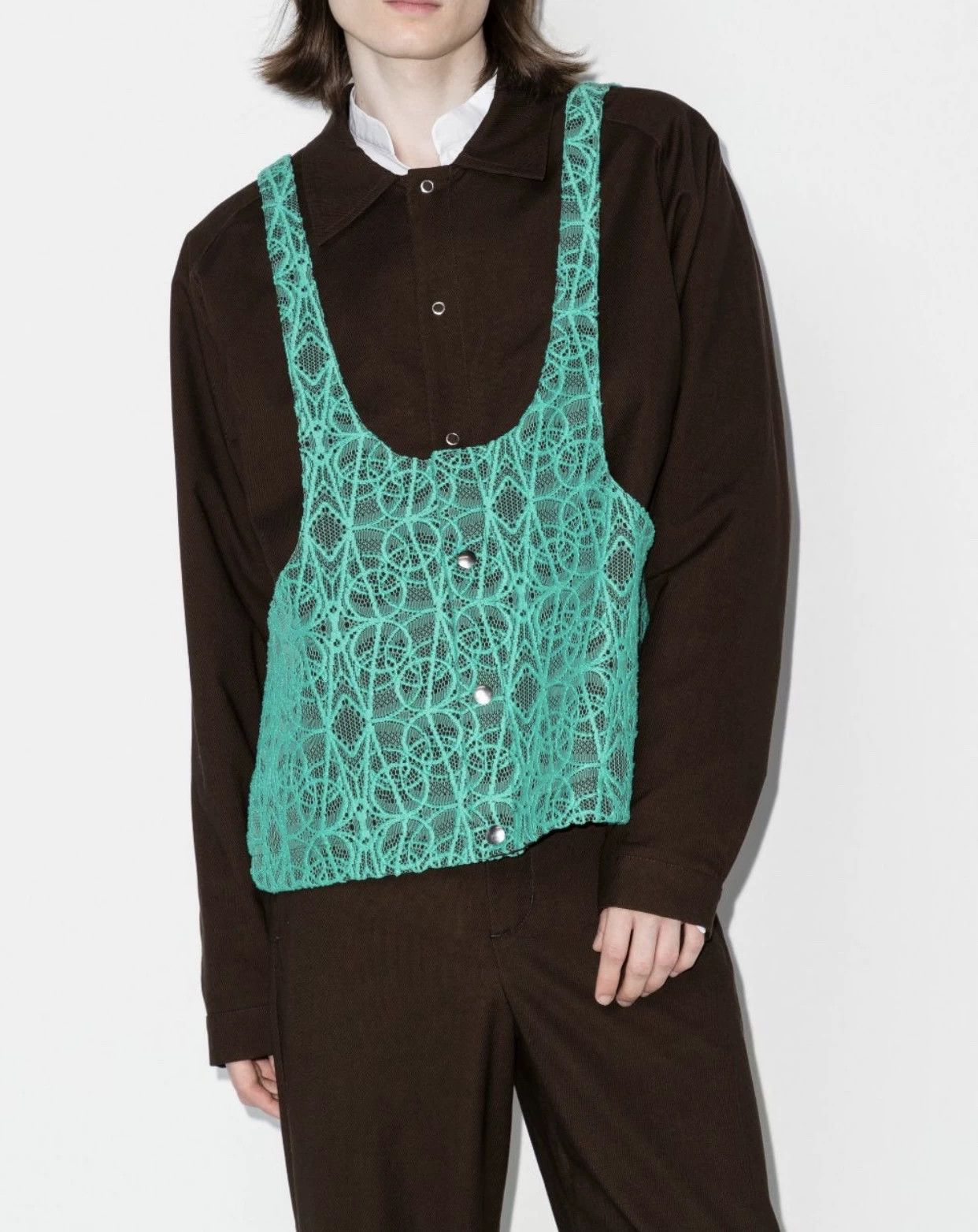 Kiko Kostadinov Kiko Kostadinov lace vest panelled tailored shirts Size US S / EU 44-46 / 1 - 2 Thumbnail