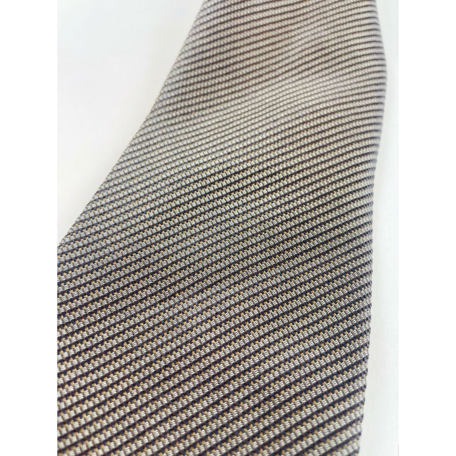 Kenneth Cole Kenneth Cole Reaction 100% Silk Men's Neck Tie Brown Gray Size ONE SIZE - 2 Thumbnail